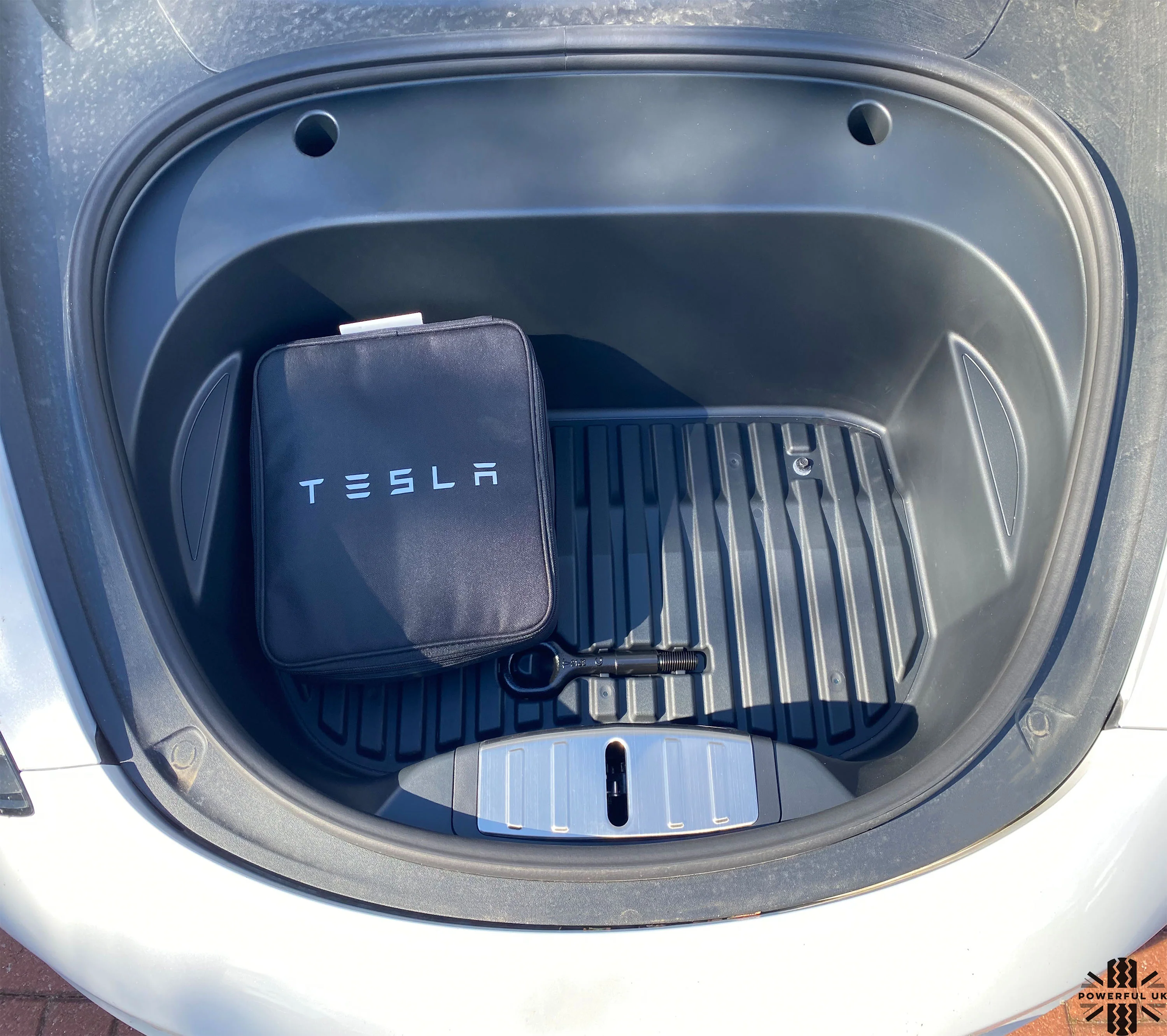 Brushed Stainless Steel Front Trunk Lock Cover for Tesla Model 3 - Image 7
