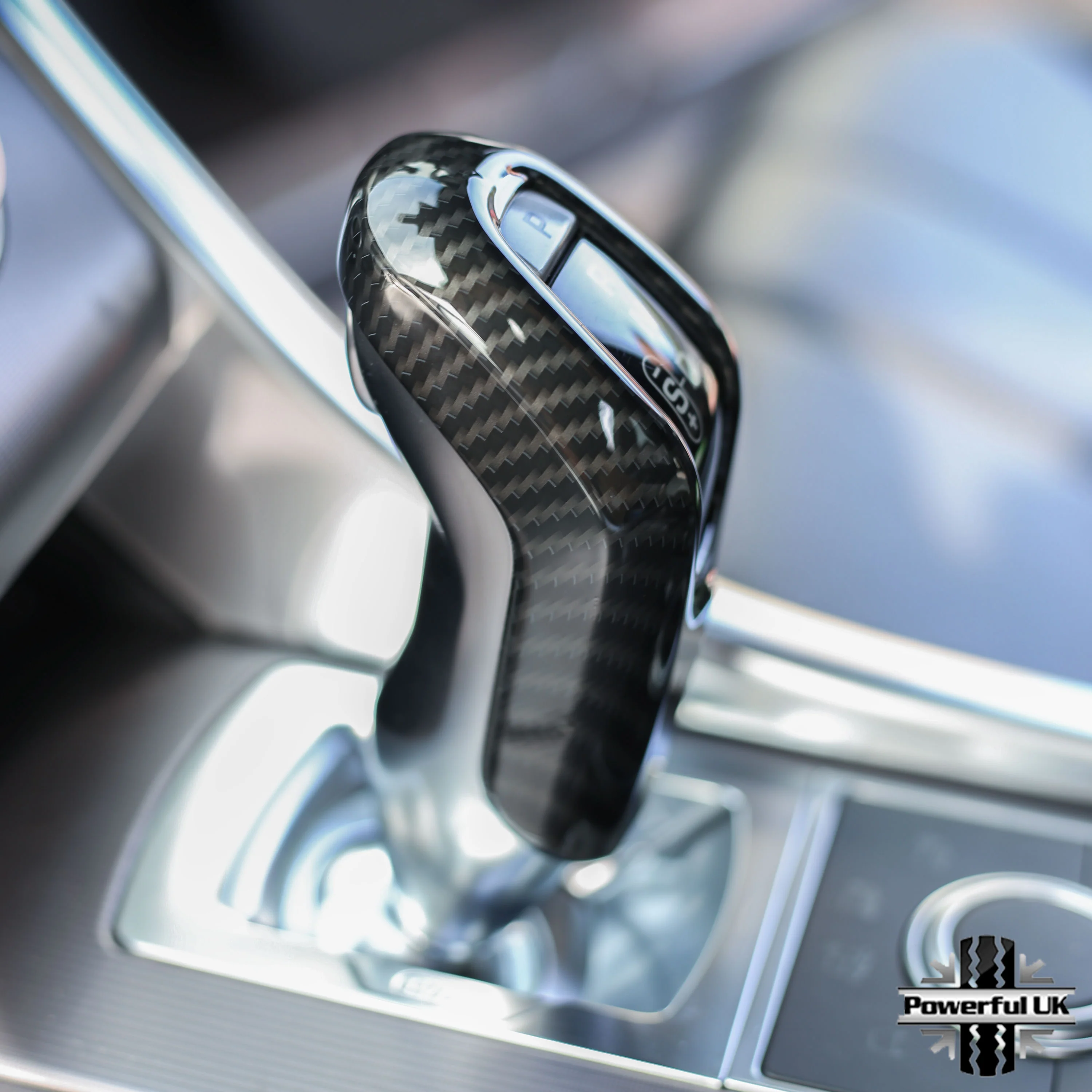 Carbon Fibre Effect Gear Lever Selector Trim Cover to fit Range Rover Sport L494 - Image 4