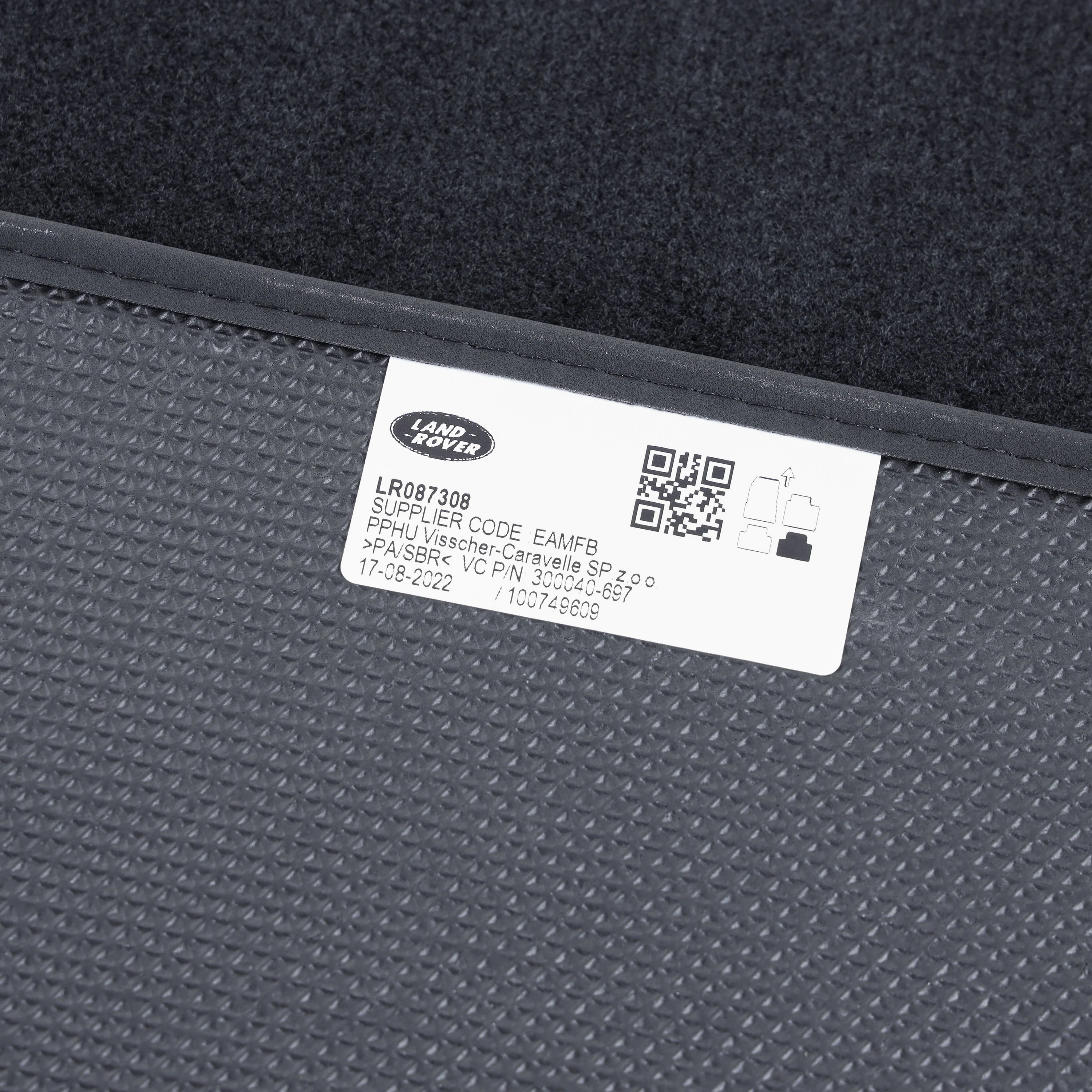 Carpet Floor Mat Set (Genuine) - RHD - for Land Rover Discovery Sport (2014-18) - Image 5