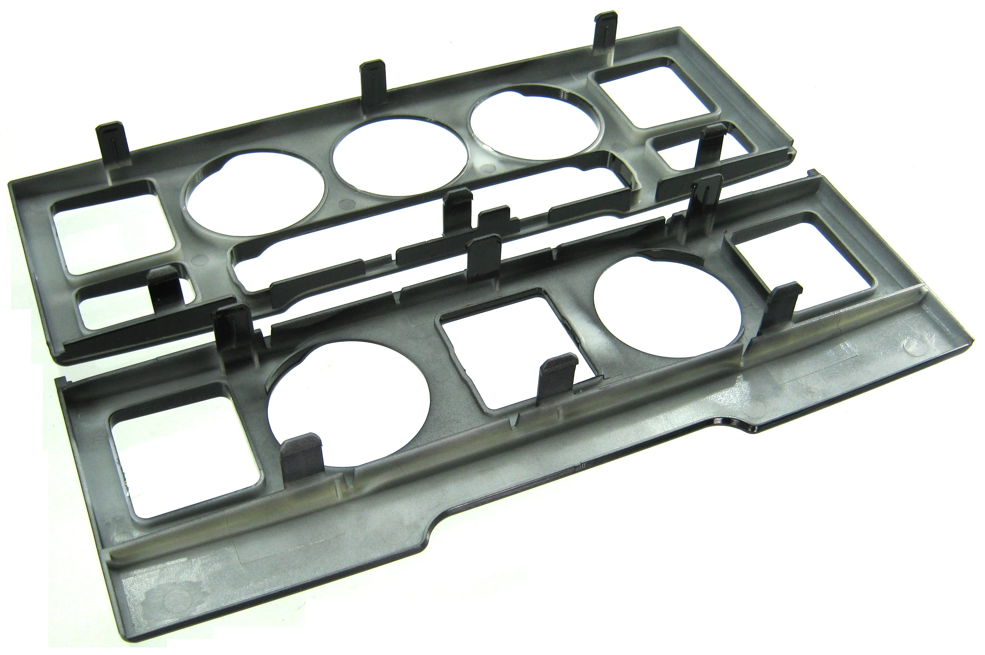 Center Controls Fascia Kit (2pc) for Range Rover L322 - Black Piano - Image 6
