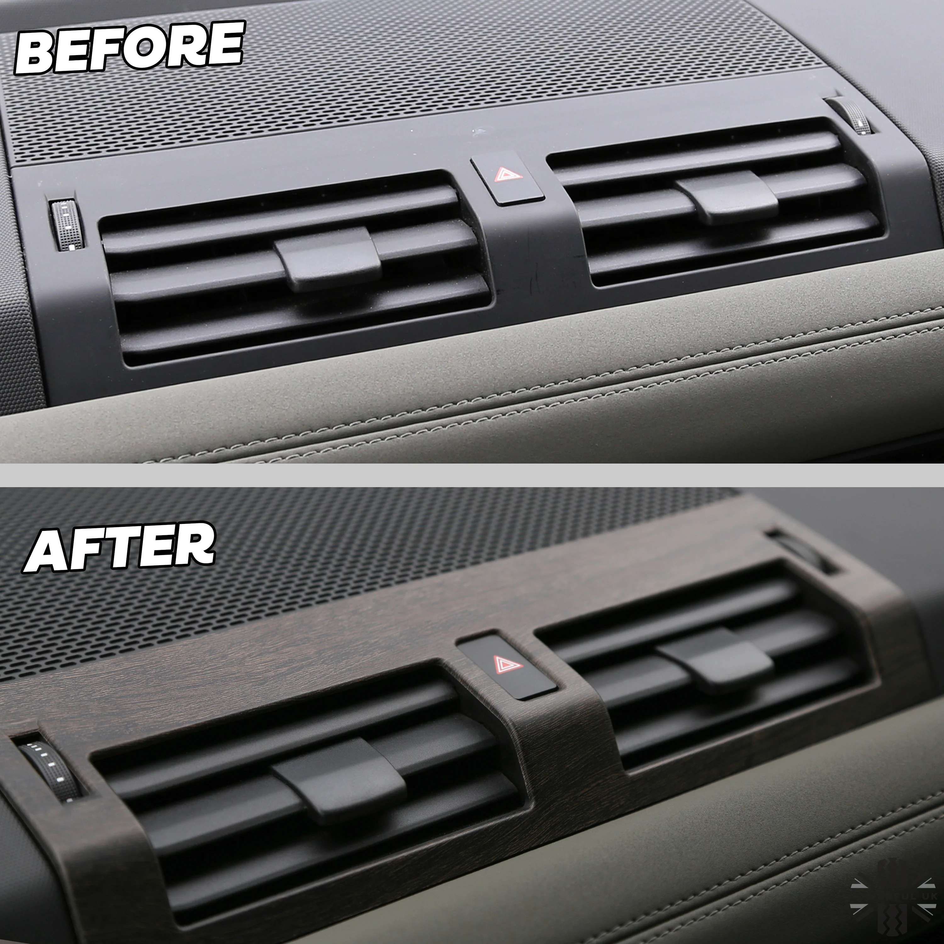 Centre Air Vent Cover Trim - Oak Wood - for Land Rover Defender L663 - Image 5