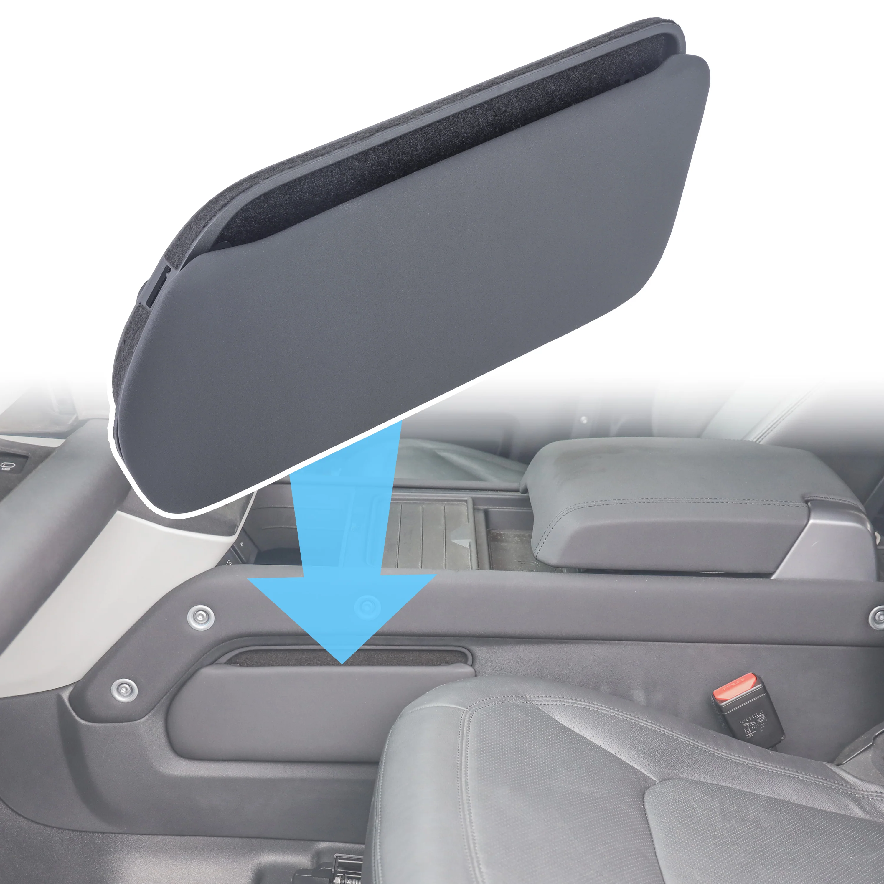 Centre Console Storage Panel for Land Rover Defender L663 in Lunar Grey - Left
