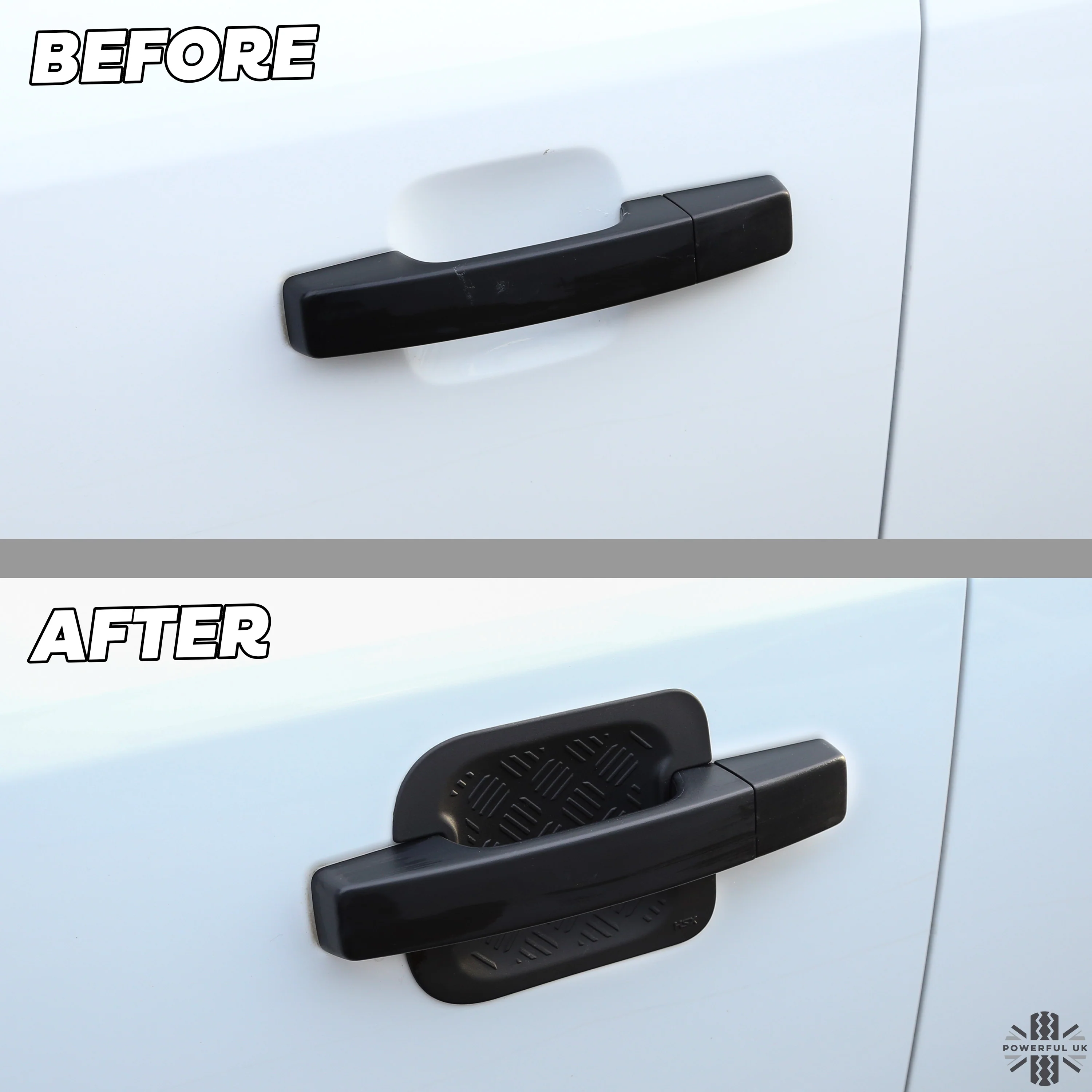 Chequer Plate Door + Tailgate Scuff Plate Kit (3pc) for Land Rover Defender L663 90 (2 door) - Image 6