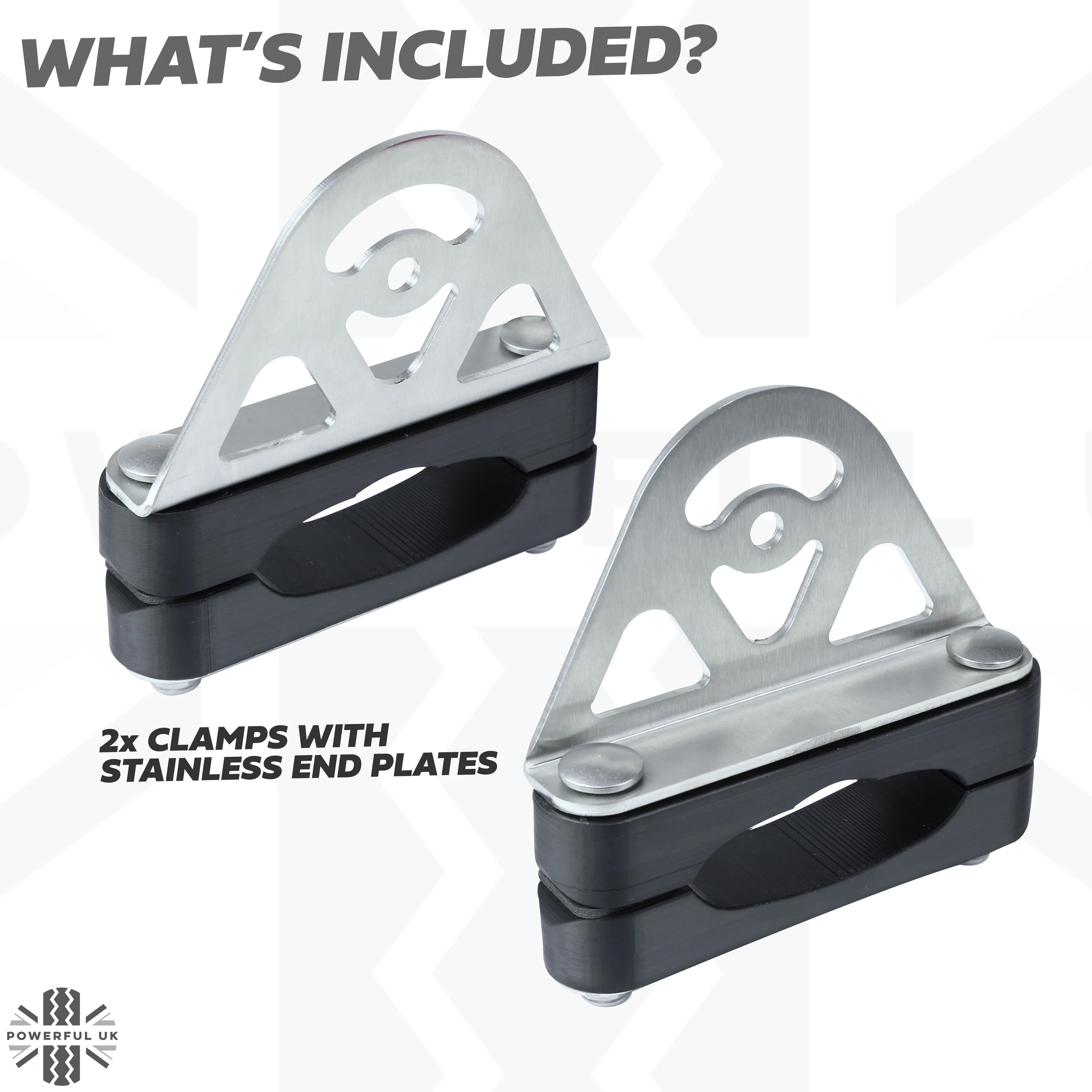 CROSS BAR Mount Clamp Kit for the Land Rover Discovery 3/4 - Kit D (Stainless) - Image 3