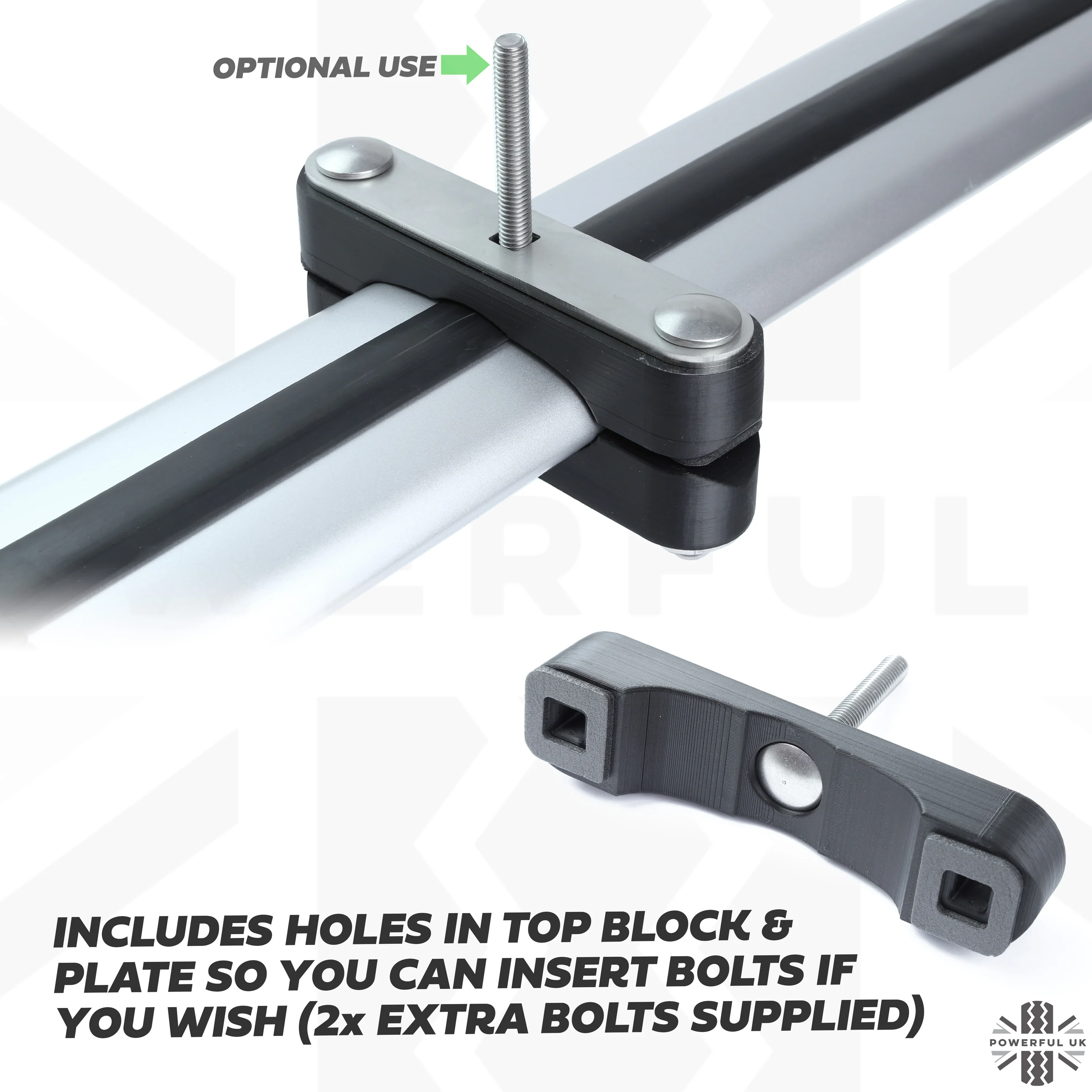 CROSS BAR Mount Clamp Kit for VW Transporter T5 & T6 Van  - Kit B - Image 5
