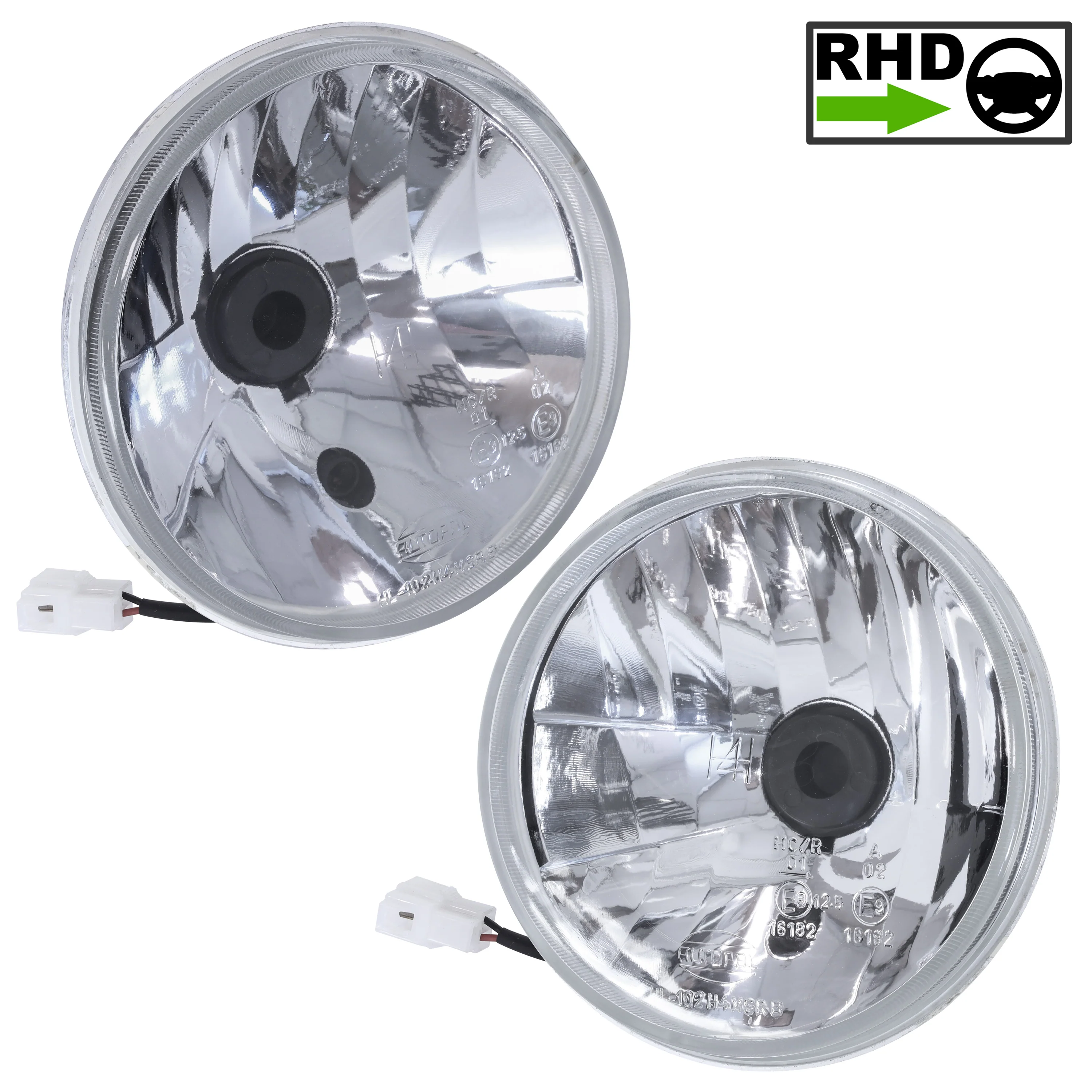 Crystal Halogen Headlight Conversion Upgrade Ford Anglia Escort (Pair) - RHD