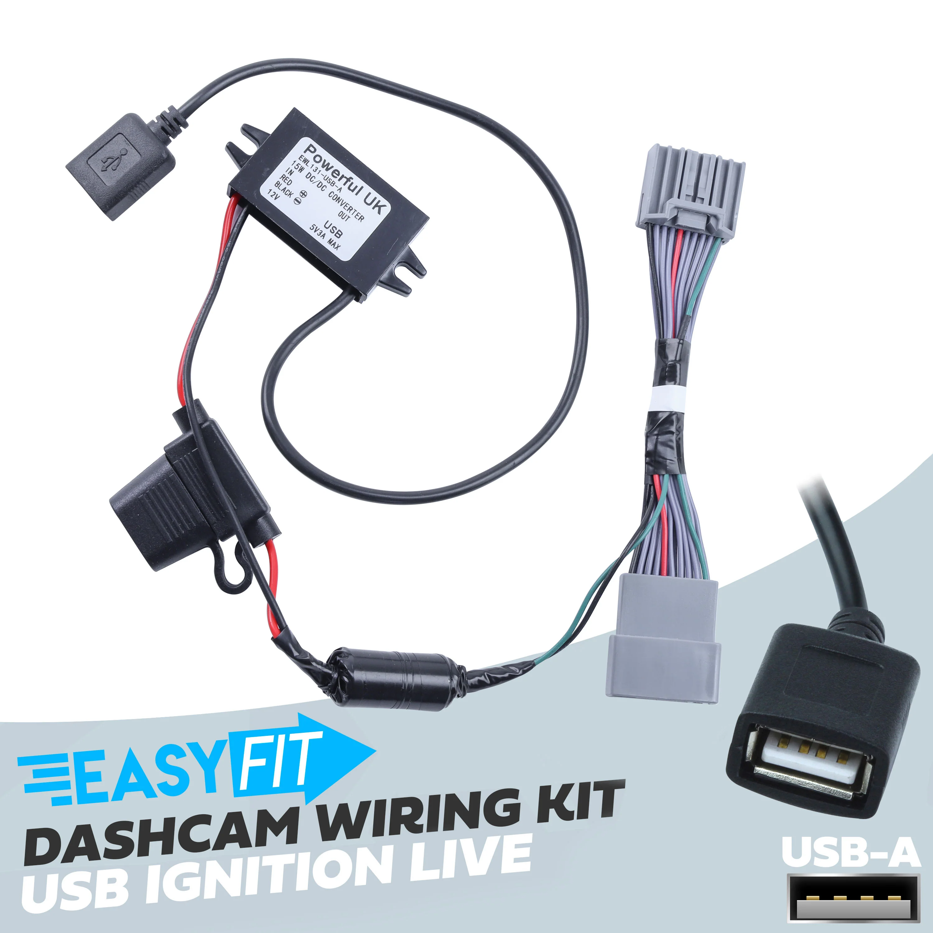Dash Cam Overhead Console Wiring Kit for Range Rover L460 - USB-A