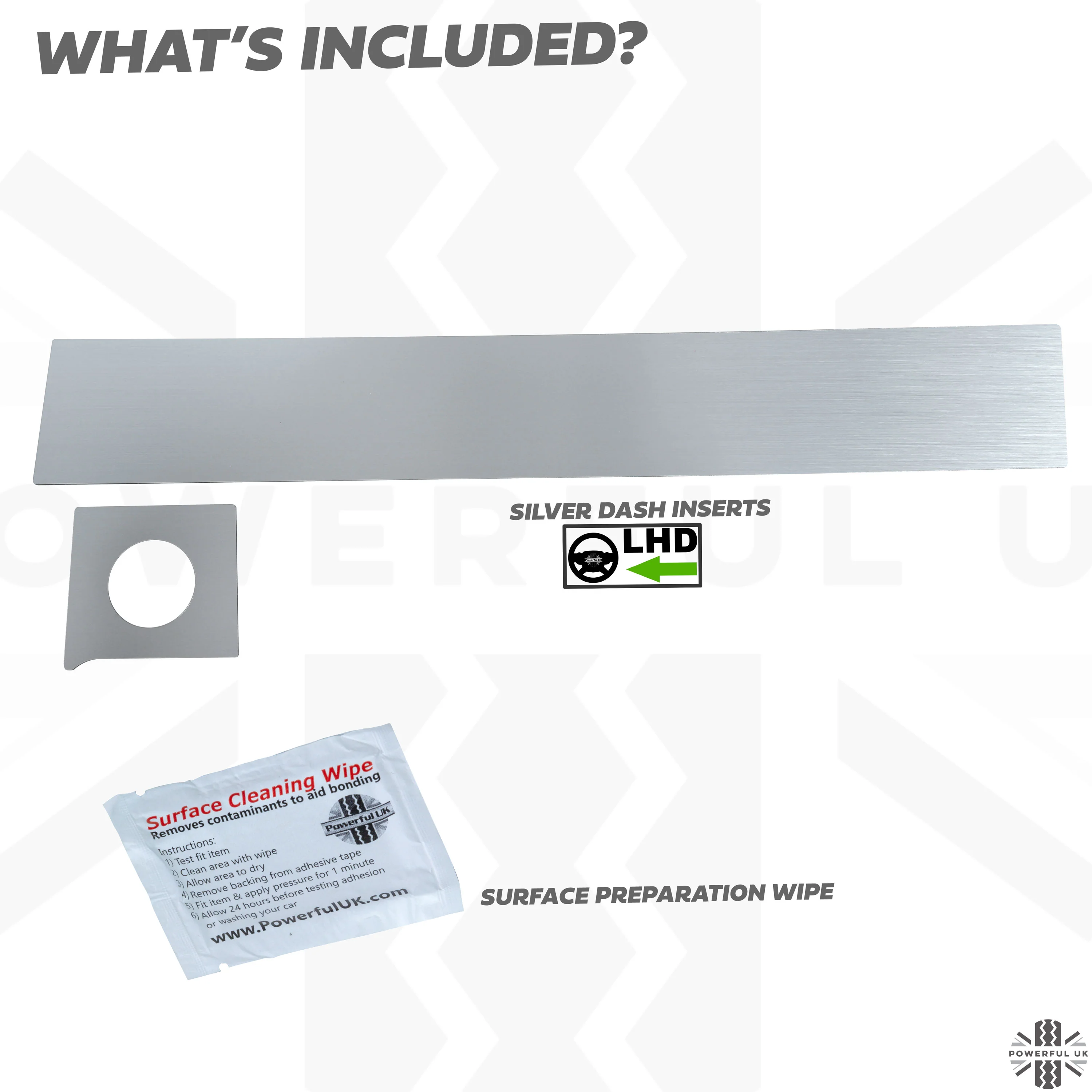 Silver Dash Insert Kit for Range Rover Evoque (2011-18) - LHD - Image 2