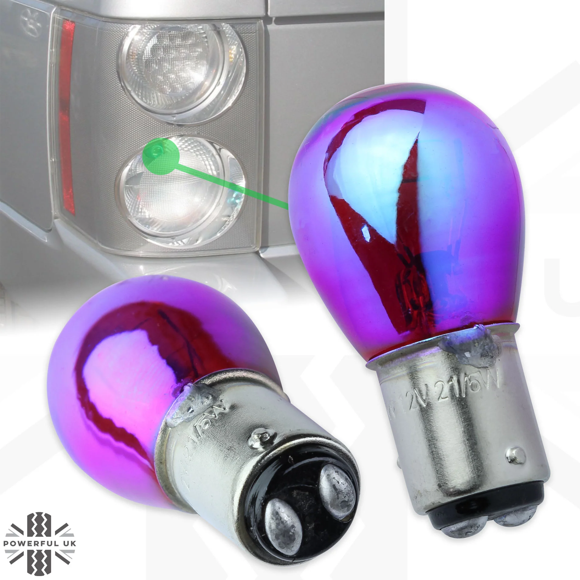 Diadem Stop+Tail Bulbs for Range Rover Vogue L322 2005-09 Supercharged Red lamp