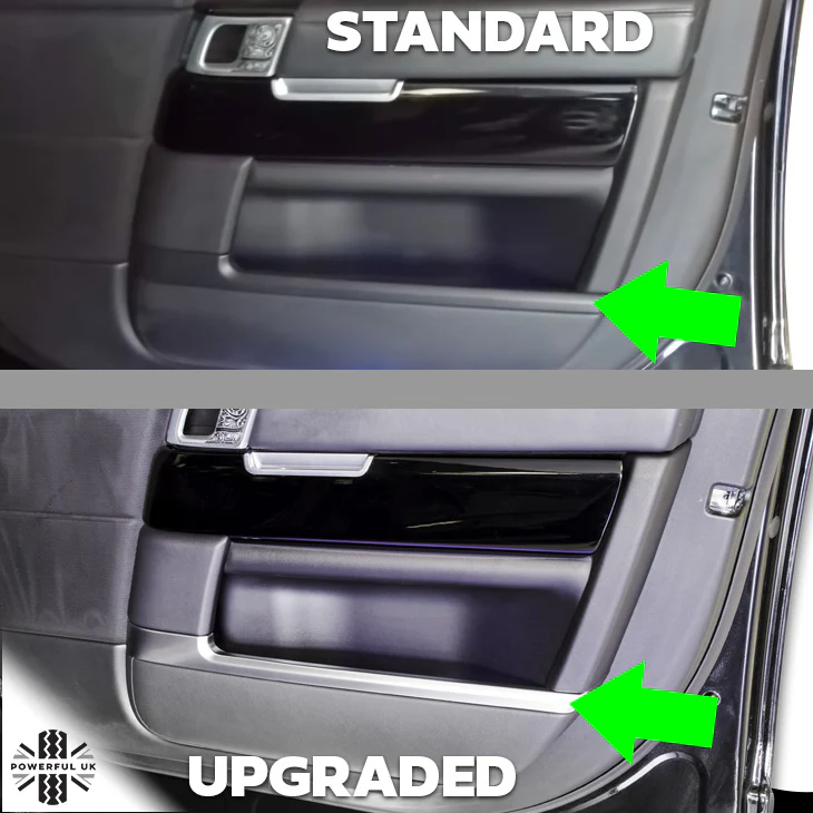 Door bin pocket liner trim Silver/Chrome for Range Rover Sport L494 2013-17 - Image 3