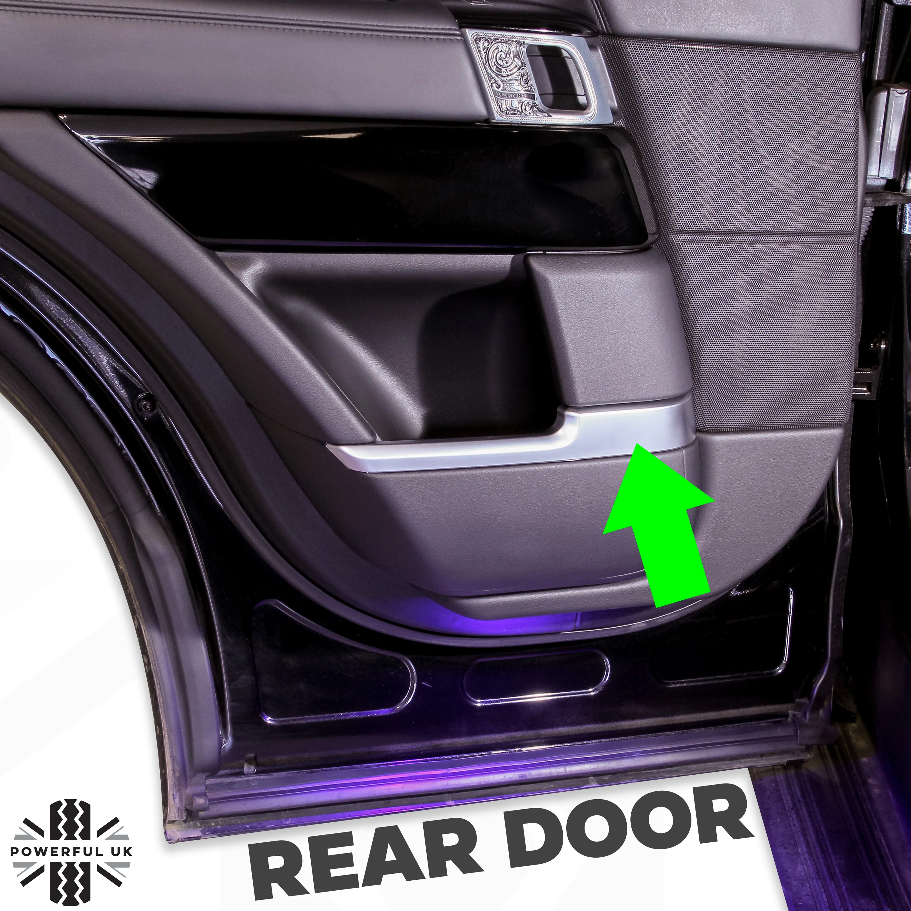 Door bin pocket liner trim Silver/Chrome for Range Rover Sport L494 2013-17 - Image 5