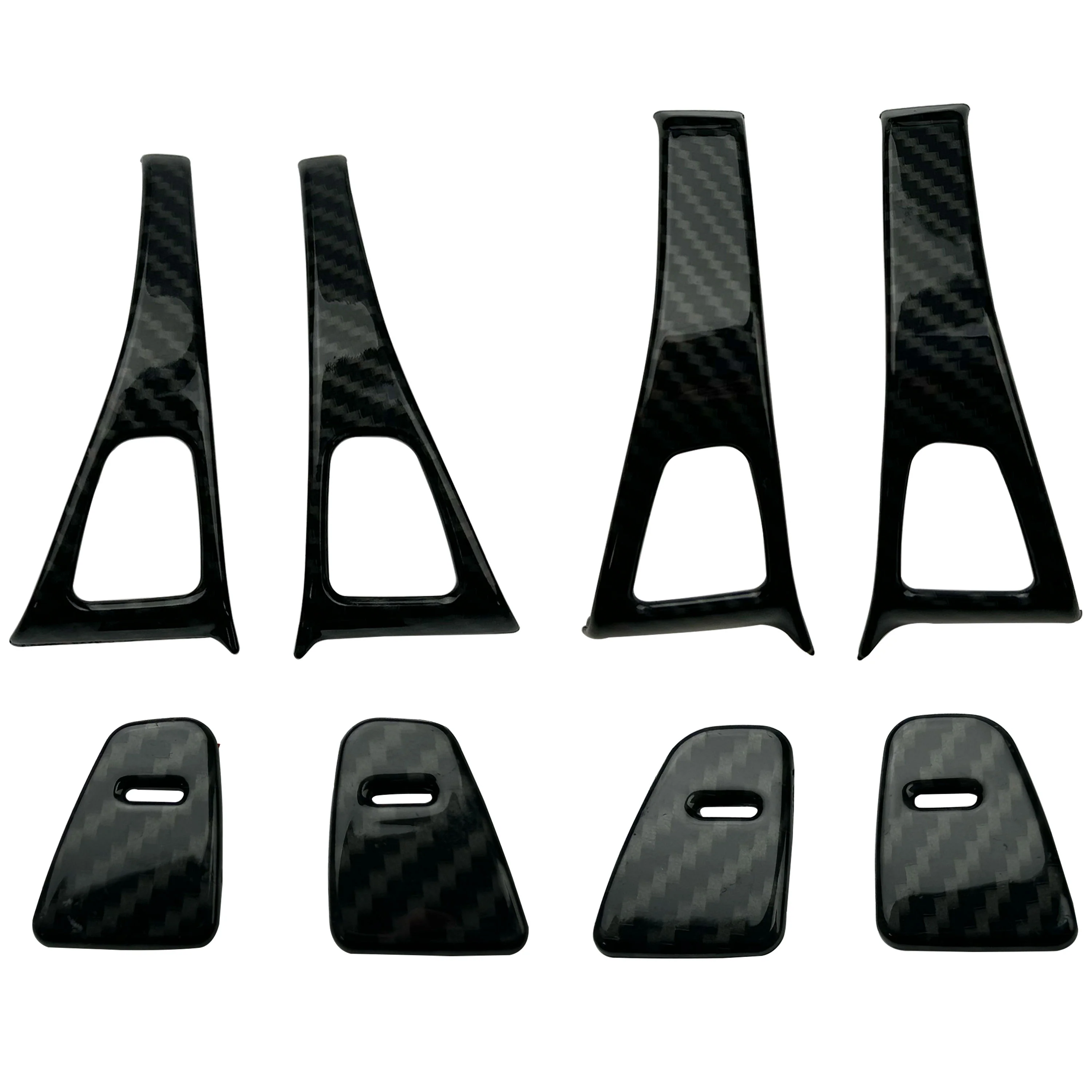Door Button Surrounds Trim in Carbon Fibre for Tesla Model 3 - Image 2
