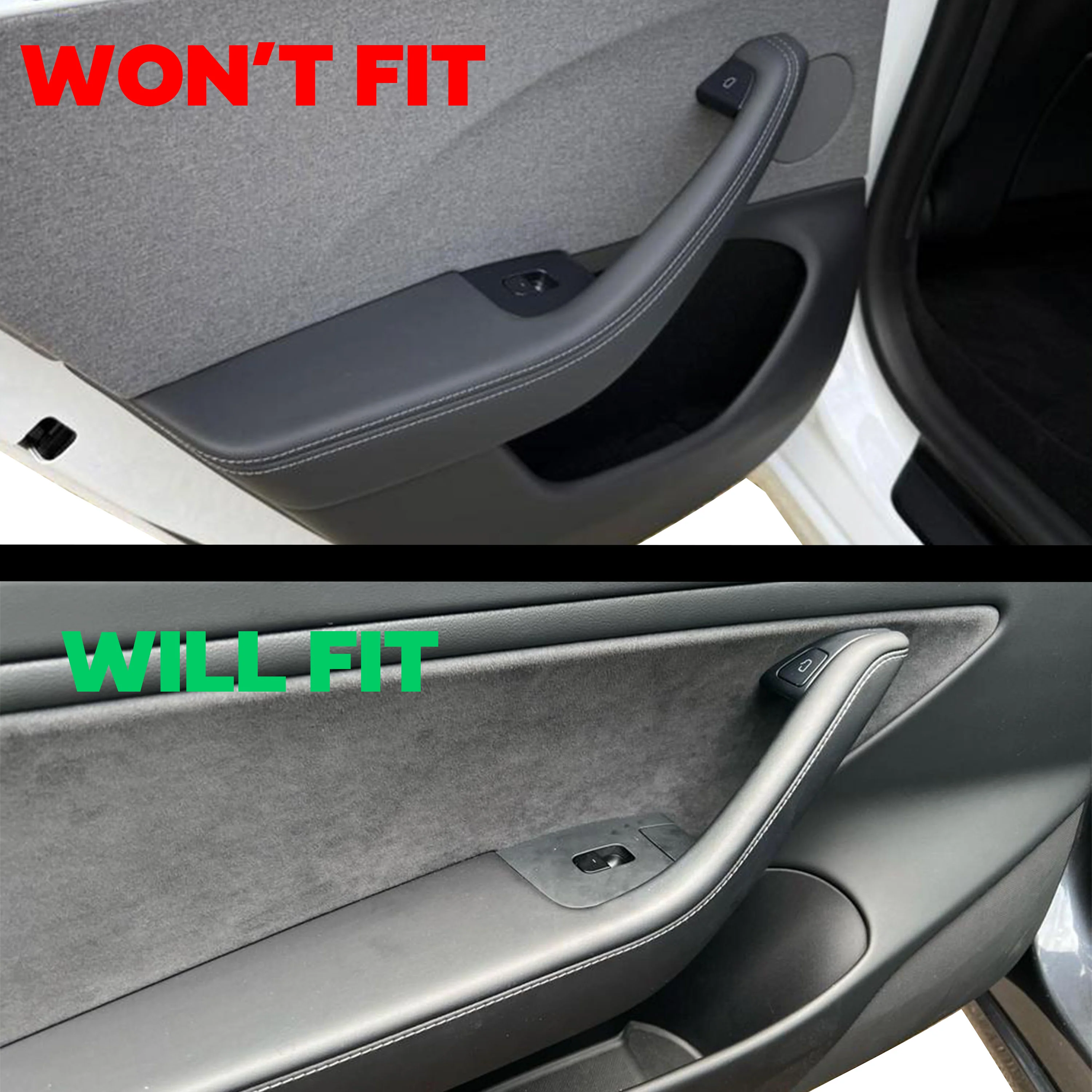 Door Button Surrounds Trim in Silver for Tesla Model 3 - Image 6