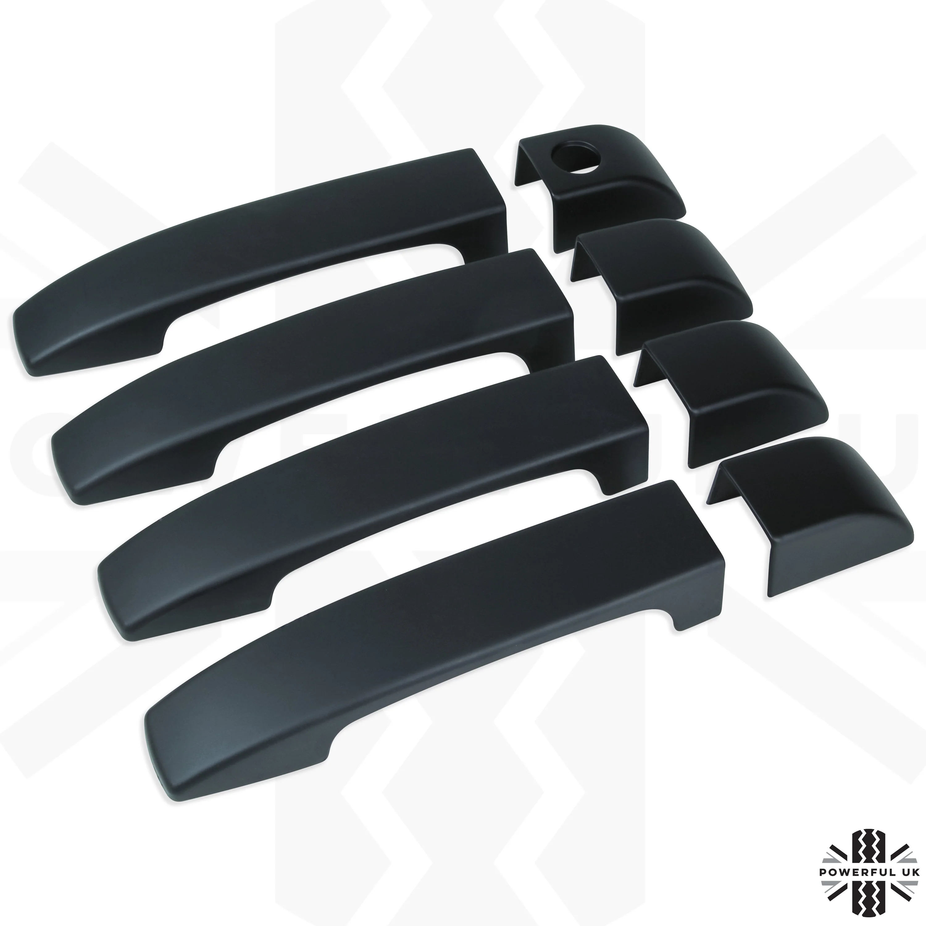 Door Handle Covers (8pc) for Range Rover L322   - Matt Black - Image 3