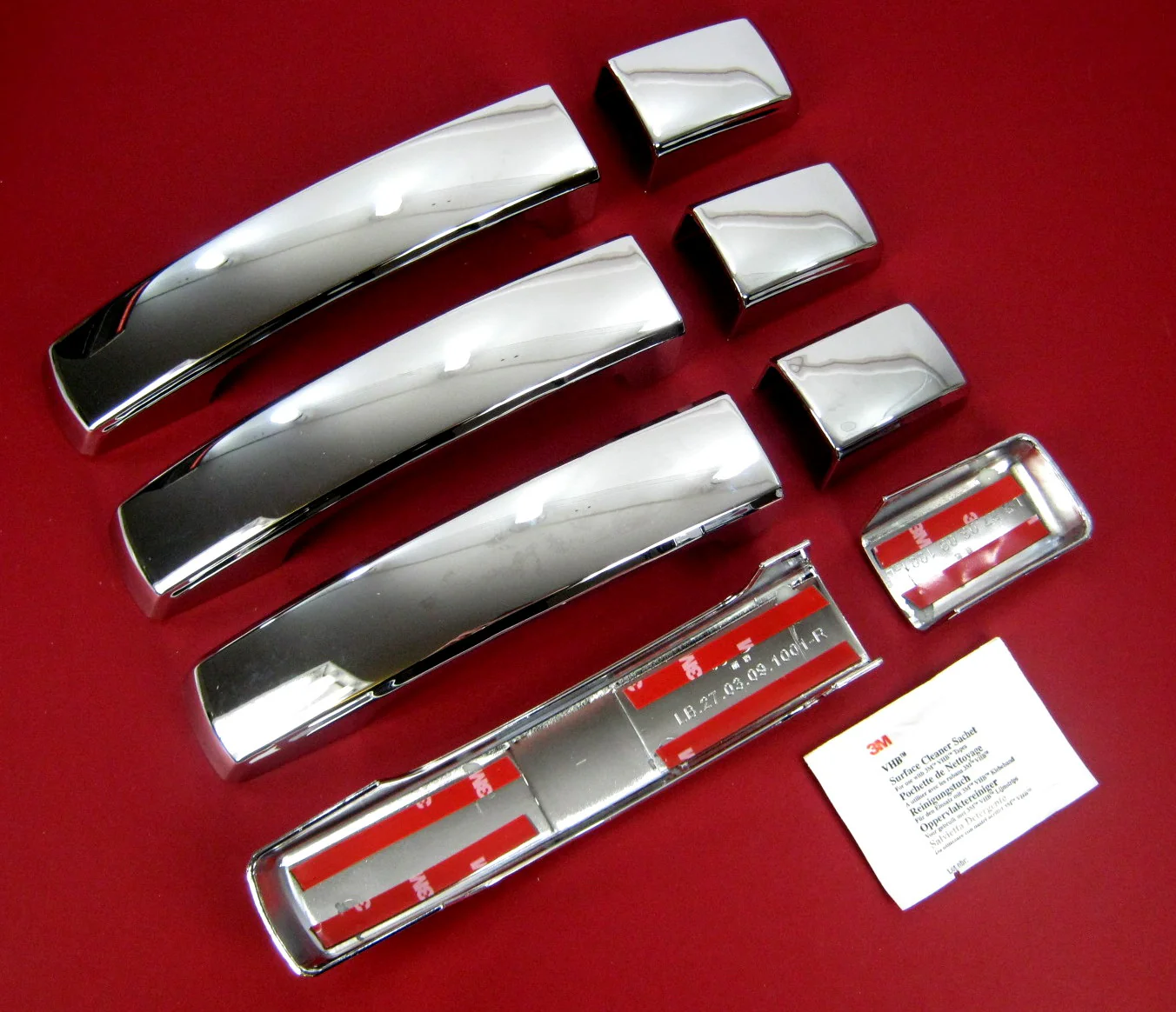 Door Handle covers for Land Rover Discovery 3 fitted with 2 pc Handle - Value Range - Chrome - Image 2