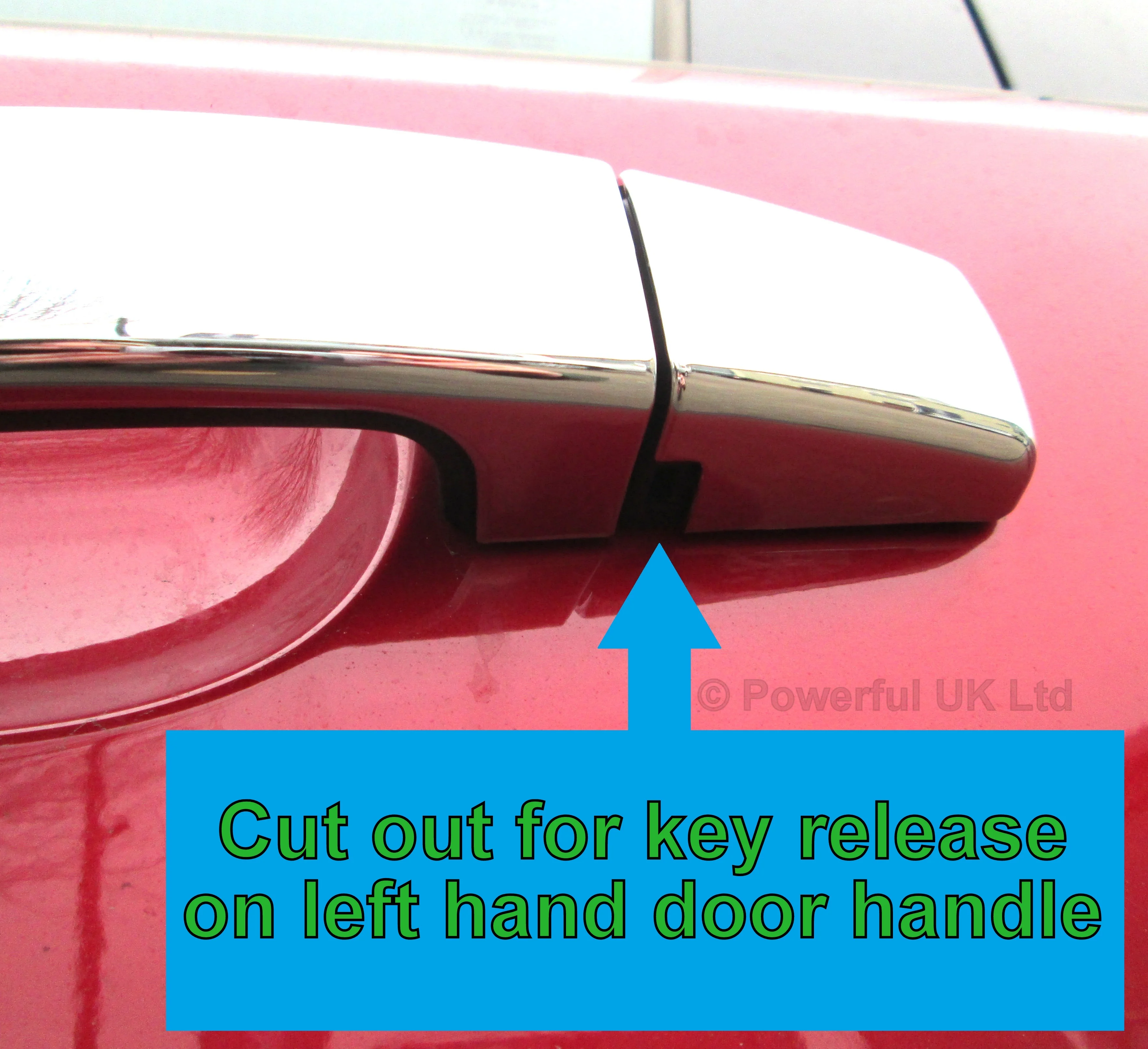 Door Handle Covers for Range Rover Sport L320 fitted with 1 pc Handles  - Chrome - Image 7