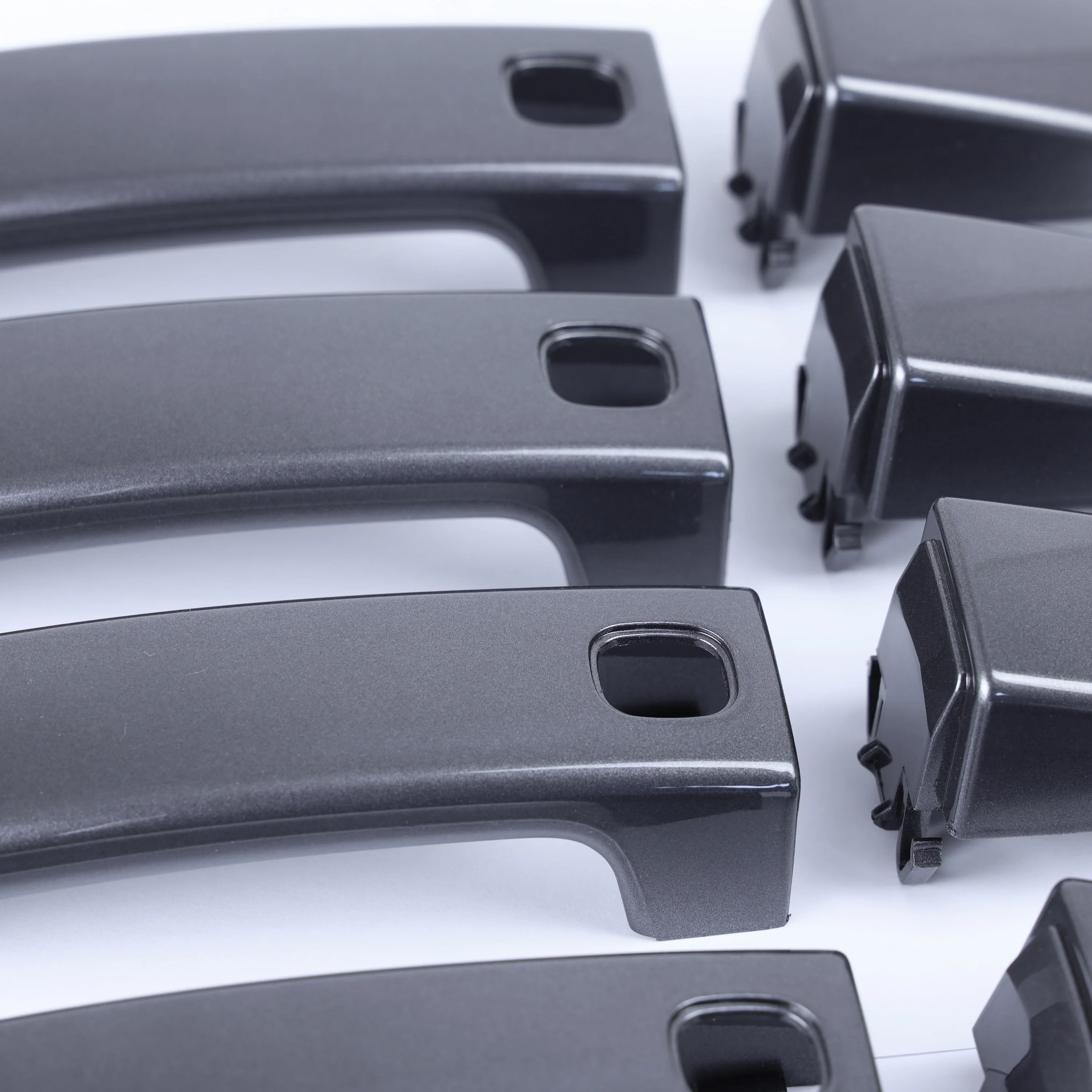 Door Handle 'Skins' for Land Rover Discovery 4 (with hole for button)  - Corris Grey - Image 2