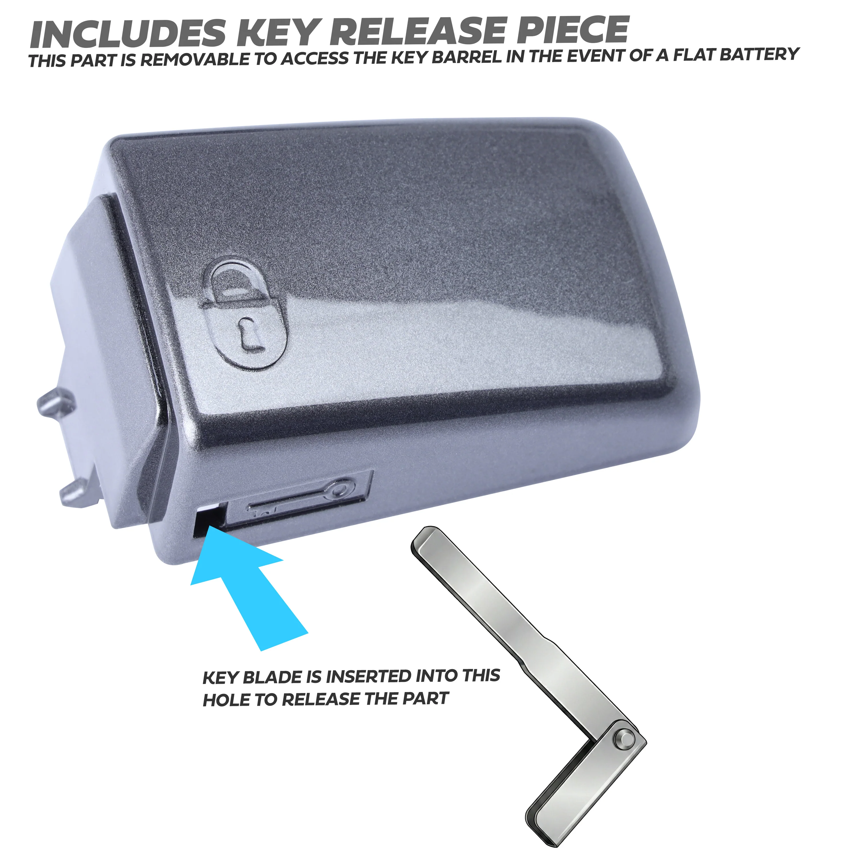 Door Handle 'Skins' for Range Rover Sport L320 2010-13 (with hole for button)  - Corris Grey - Image 4
