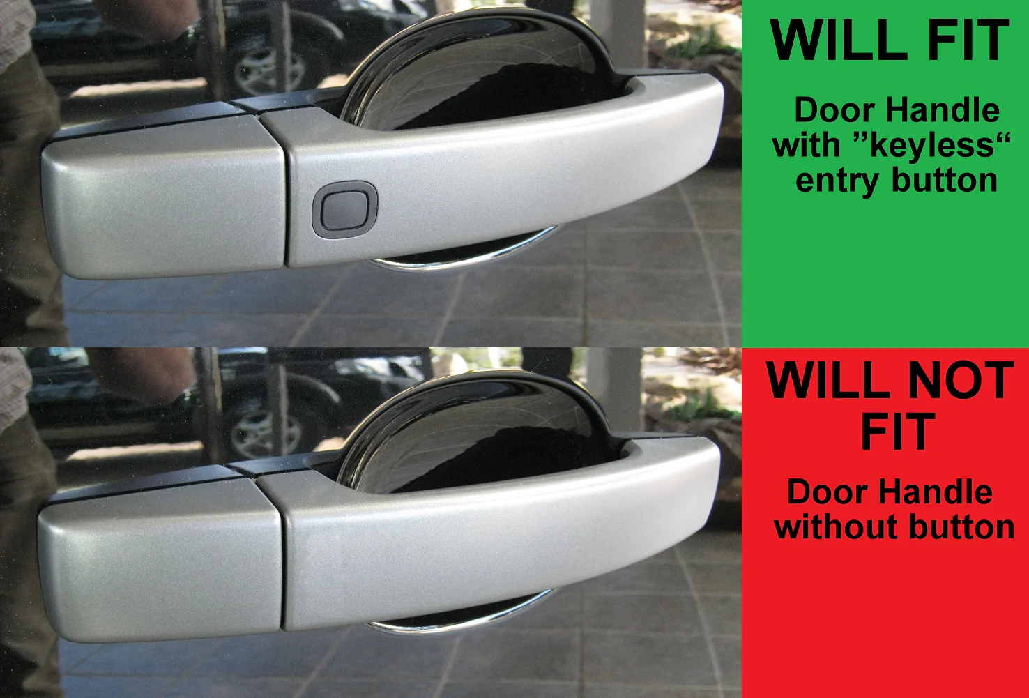Door Handle 'Skins' for Range Rover Sport L320 2010-13 (with hole for button)  - Orkney Grey - Image 5
