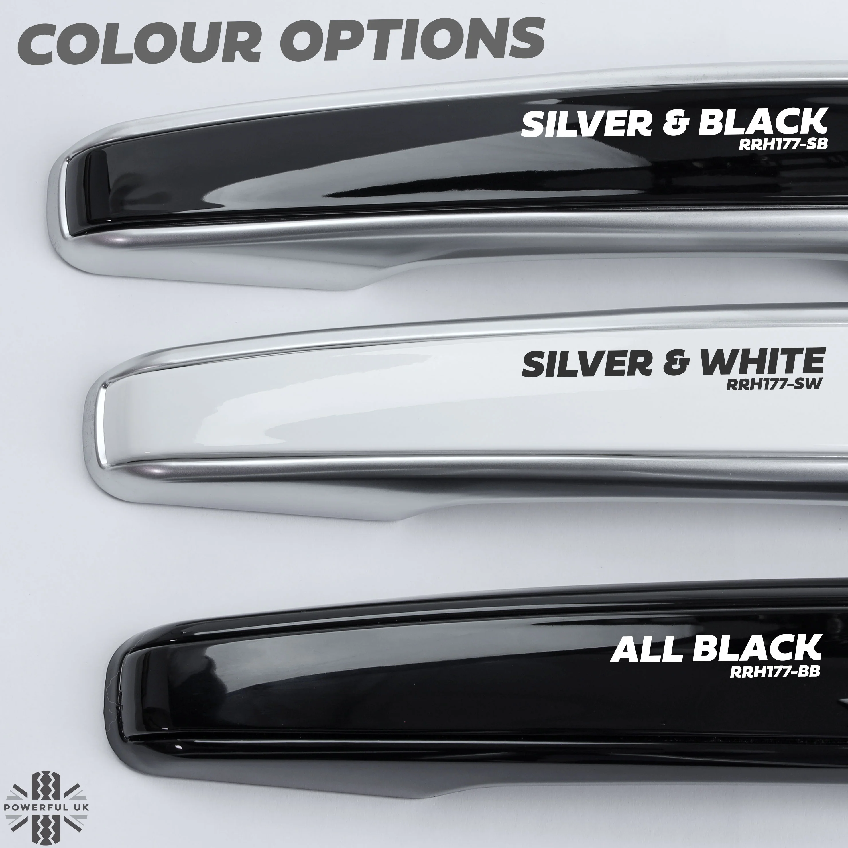 Door Handles Skins in Black+Silver for Range Rover Evoque "Autobiography Style" - Image 7