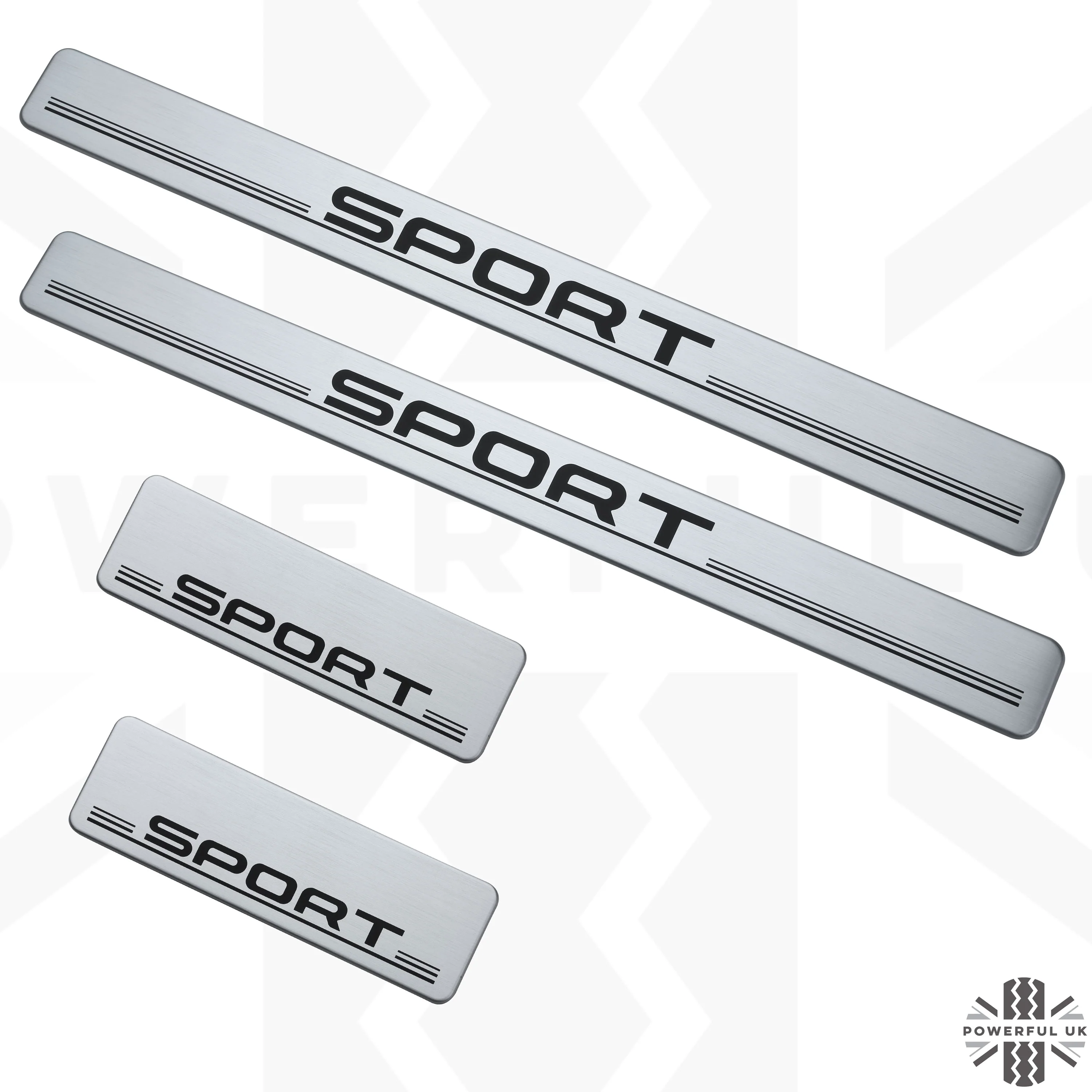 Door Scuff Plate Insert Set for Land Rover Discovery Sport (2015-20) - Silver - Image 2