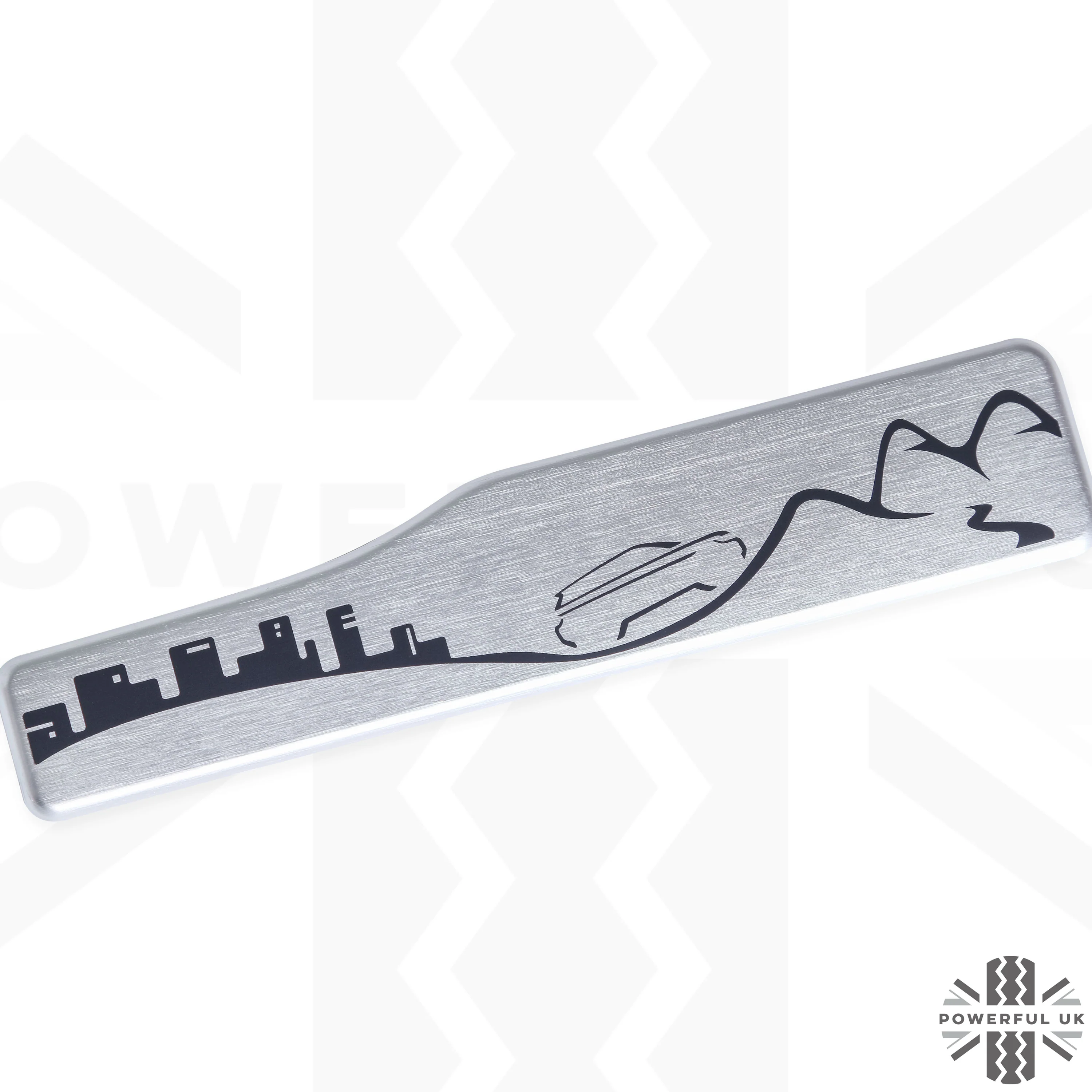 Door Scuff Plate Insert Set - Silver + Cityscape for Range Rover Evoque - Image 4