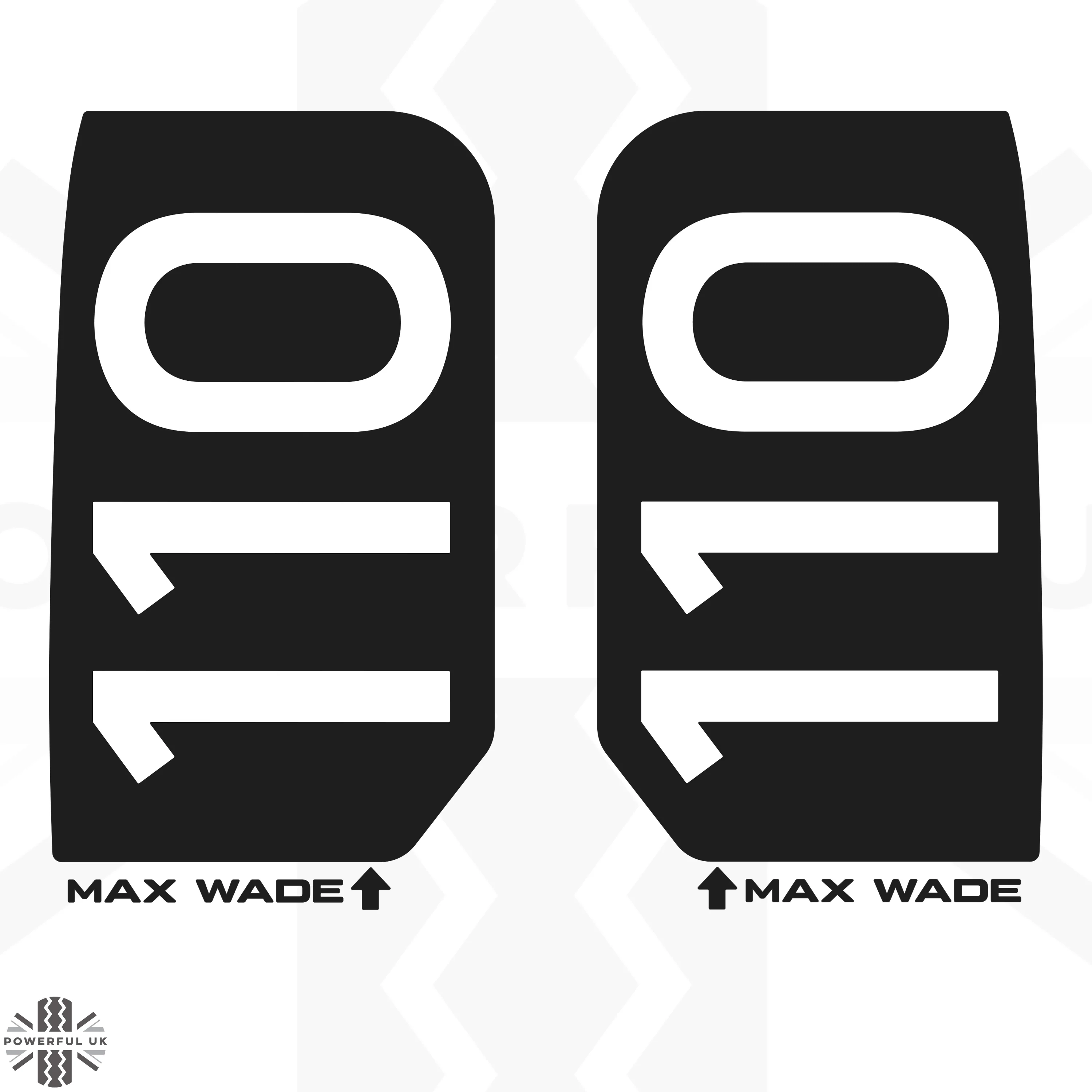 Door/Side Vent Decal Kit - '110' - Matte Black for Land Rover Defender L663 - Image 3
