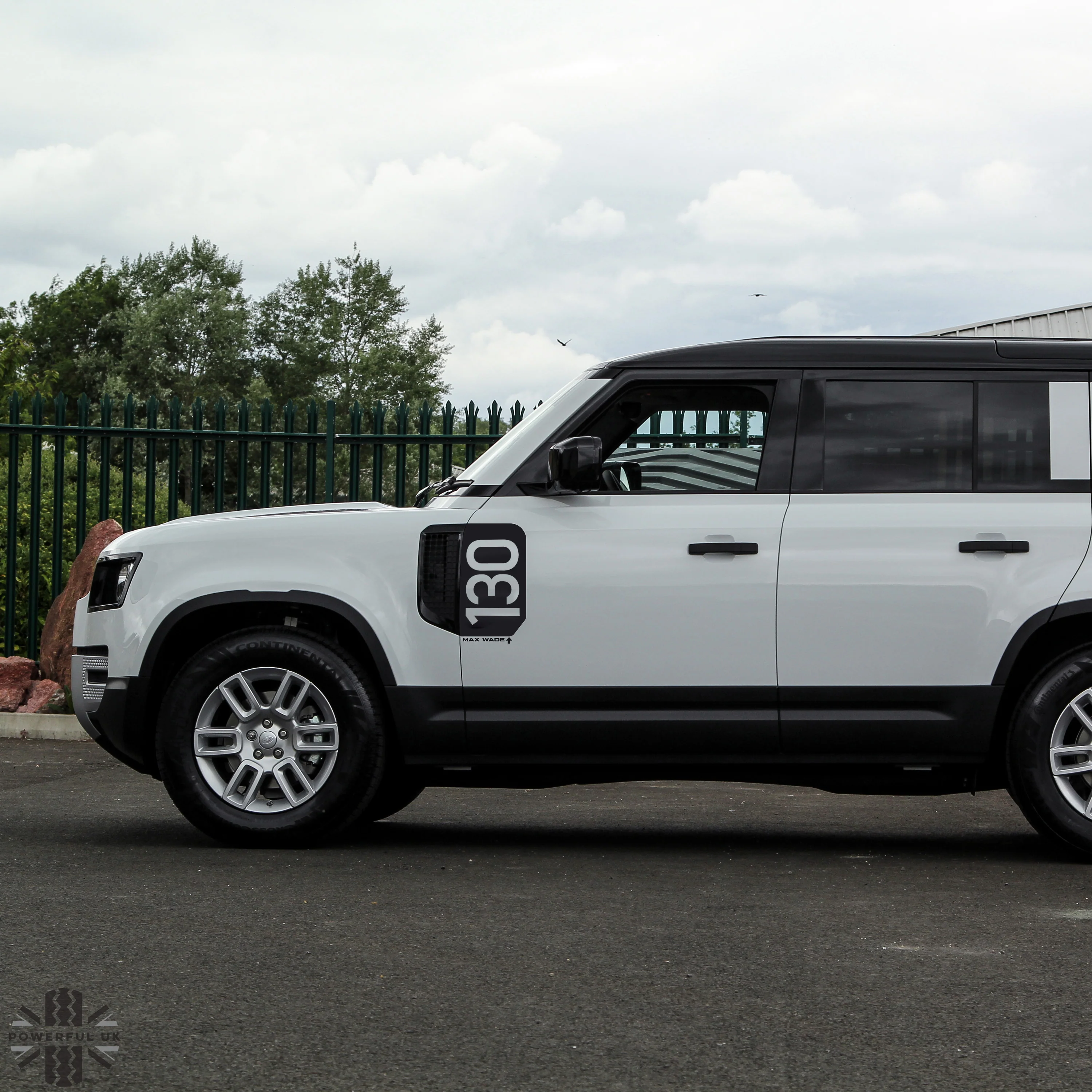 Door/Side Vent Decal Kit - '130' - Matte Black for Land Rover Defender L663 - Image 4
