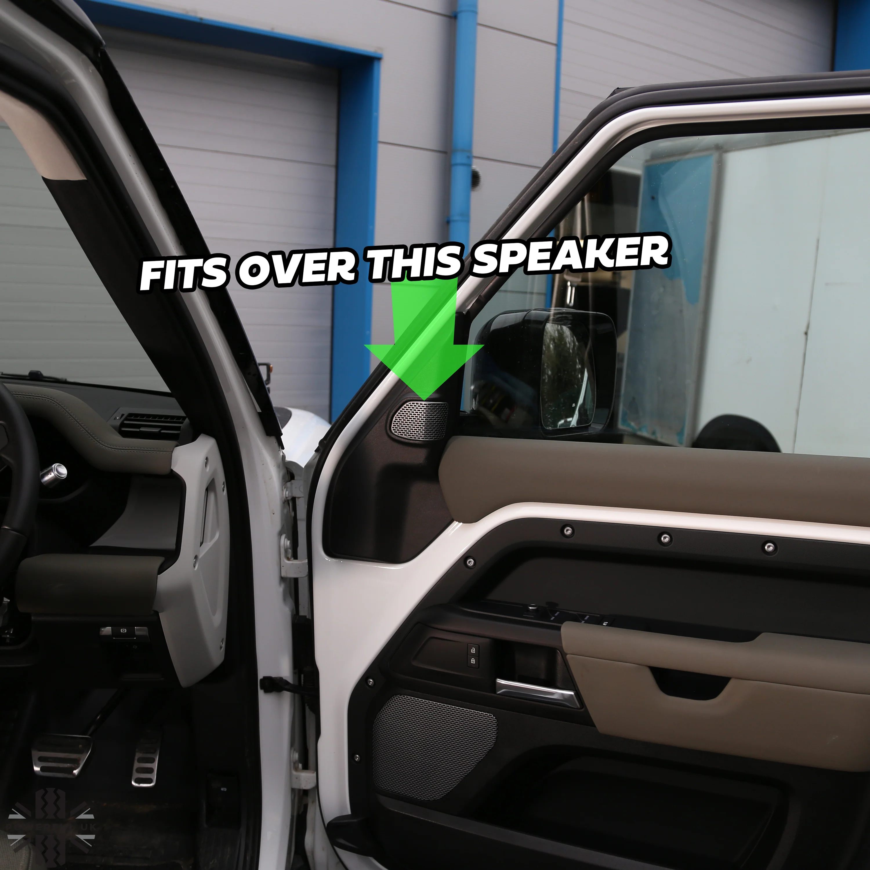 Door Speaker Covers x2 - Silver - for Land Rover Defender L663 - Image 6