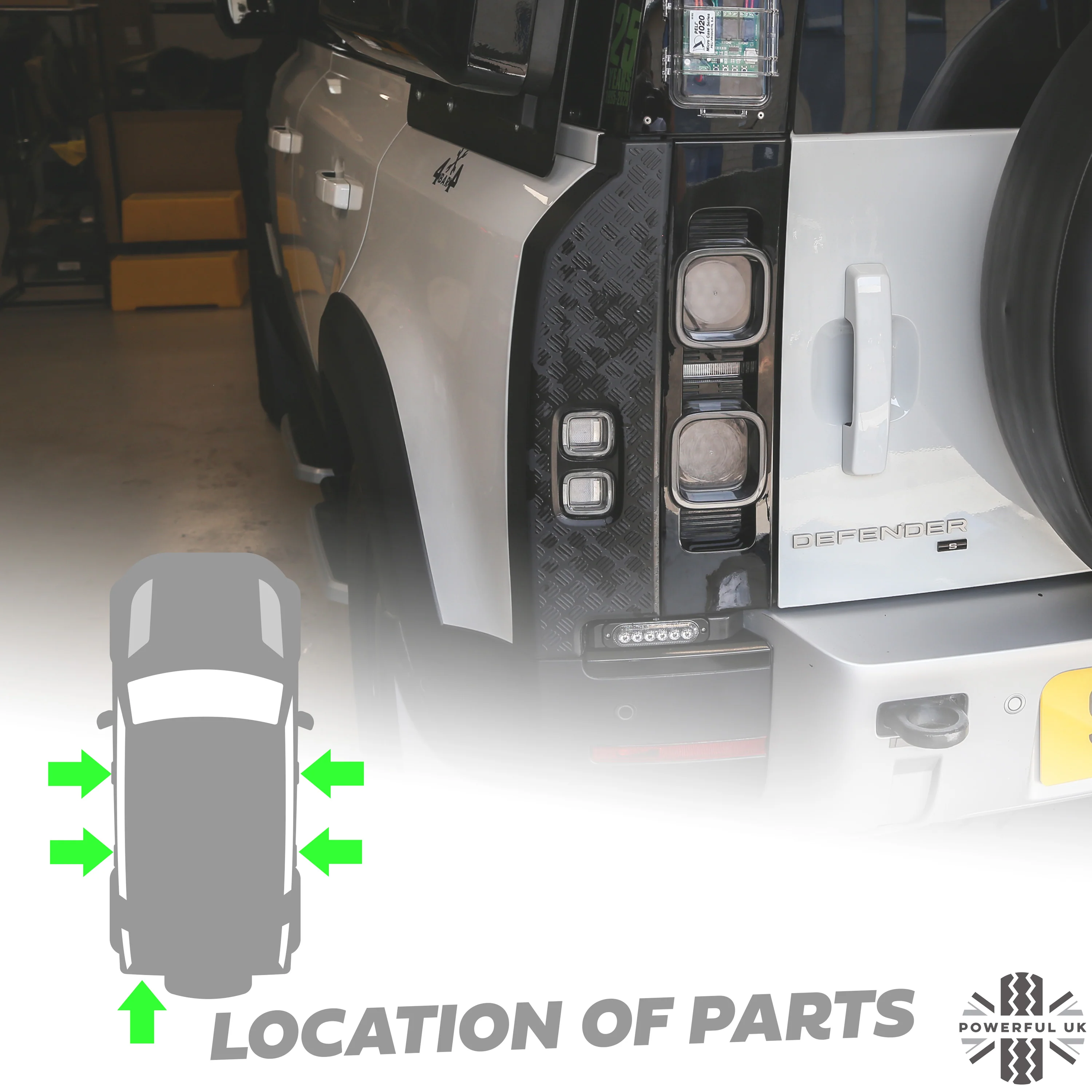 Door & Tailgate Handle Covers - Fuji White - for Land Rover Defender L663 (110/130) - Image 6