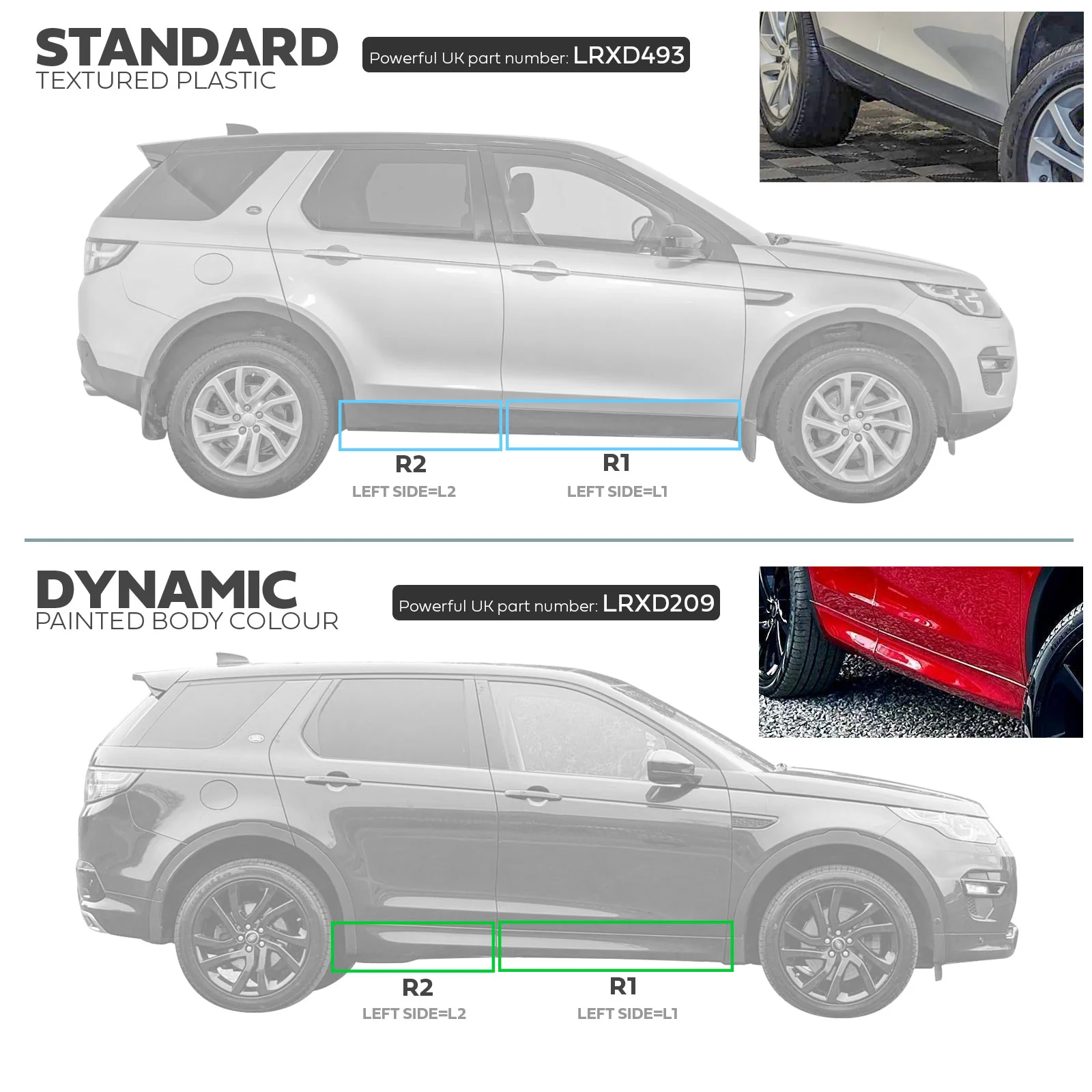 Dynamic Lower Door Moulding for Land Rover Discovery Sport 2015-19 - Left Rear - Image 7