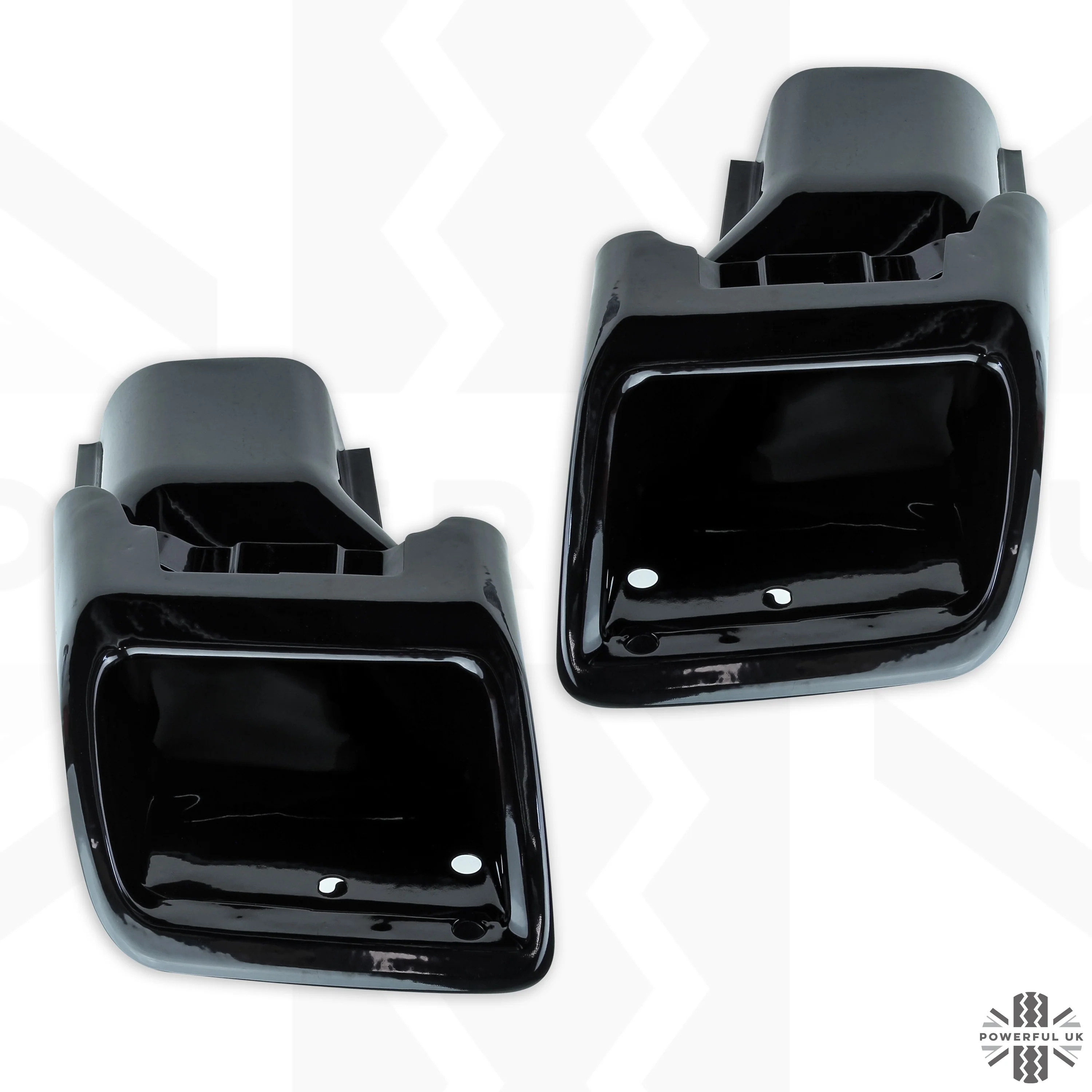 Exhaust Tailpipes Kit for Range Rover L322 "Exterior Design Pack"  Rear Bumper - Black Powder Coated - Image 3
