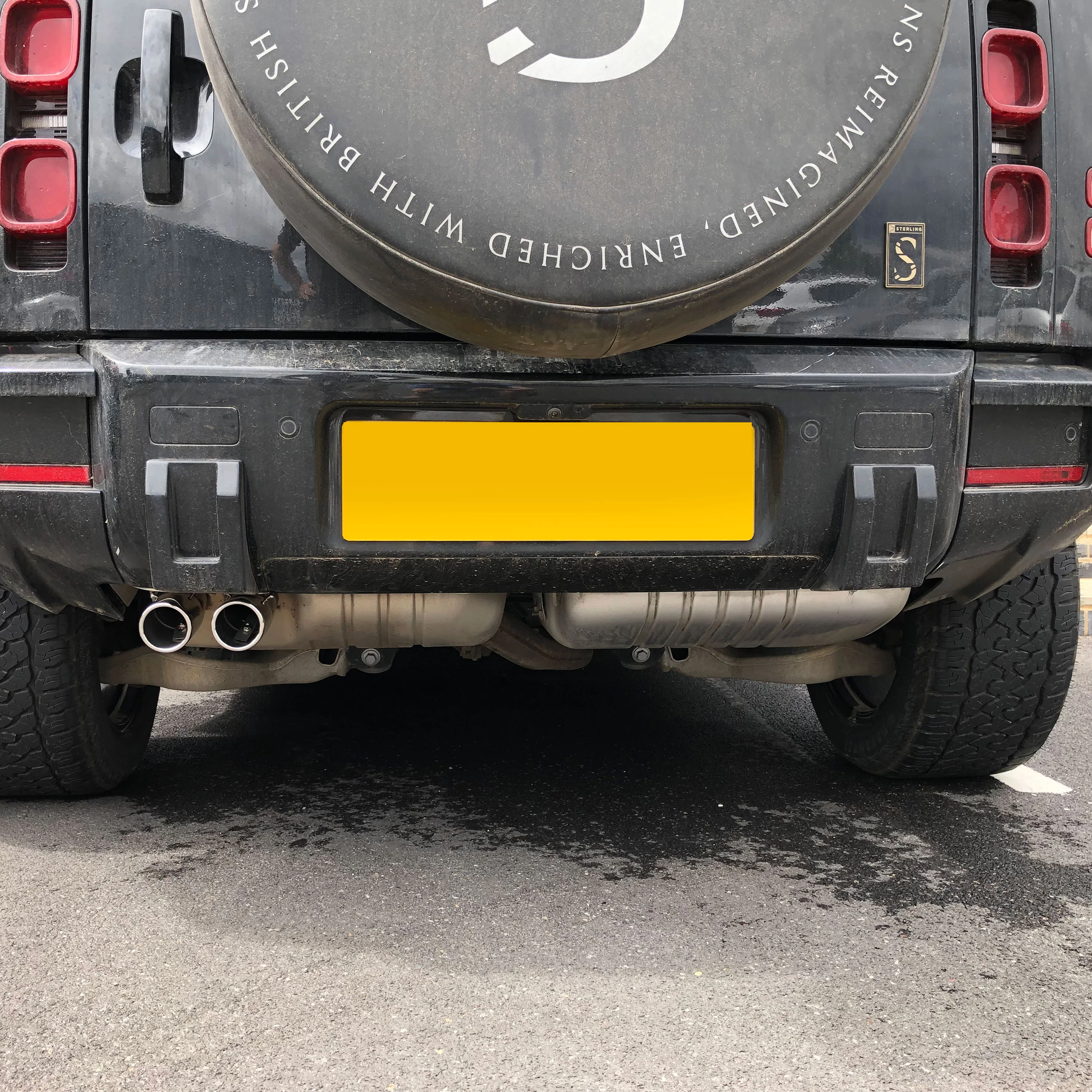 Exhaust Tips for Land Rover Defender L663 (for 55mm exhaust) - Cerakote Glacier Black (for PETROL) - Image 8