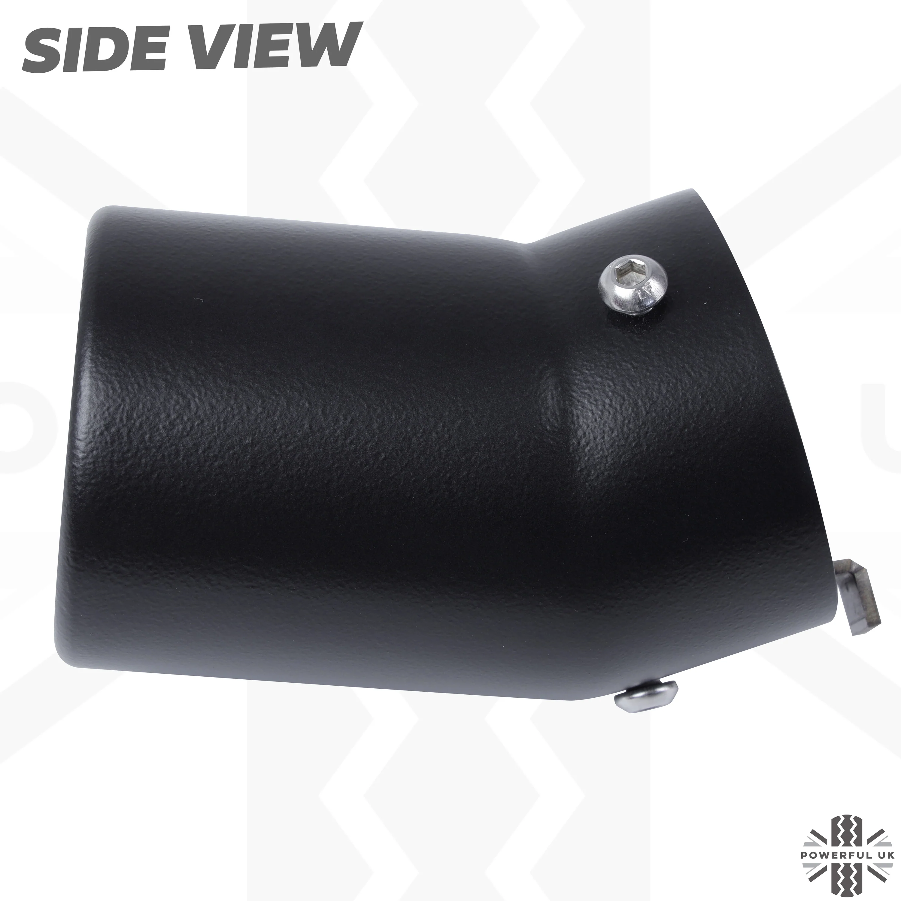 Exhaust Tips for Land Rover Defender L663 (for 55mm exhaust) - Technical Black (for DIESEL) - Image 2