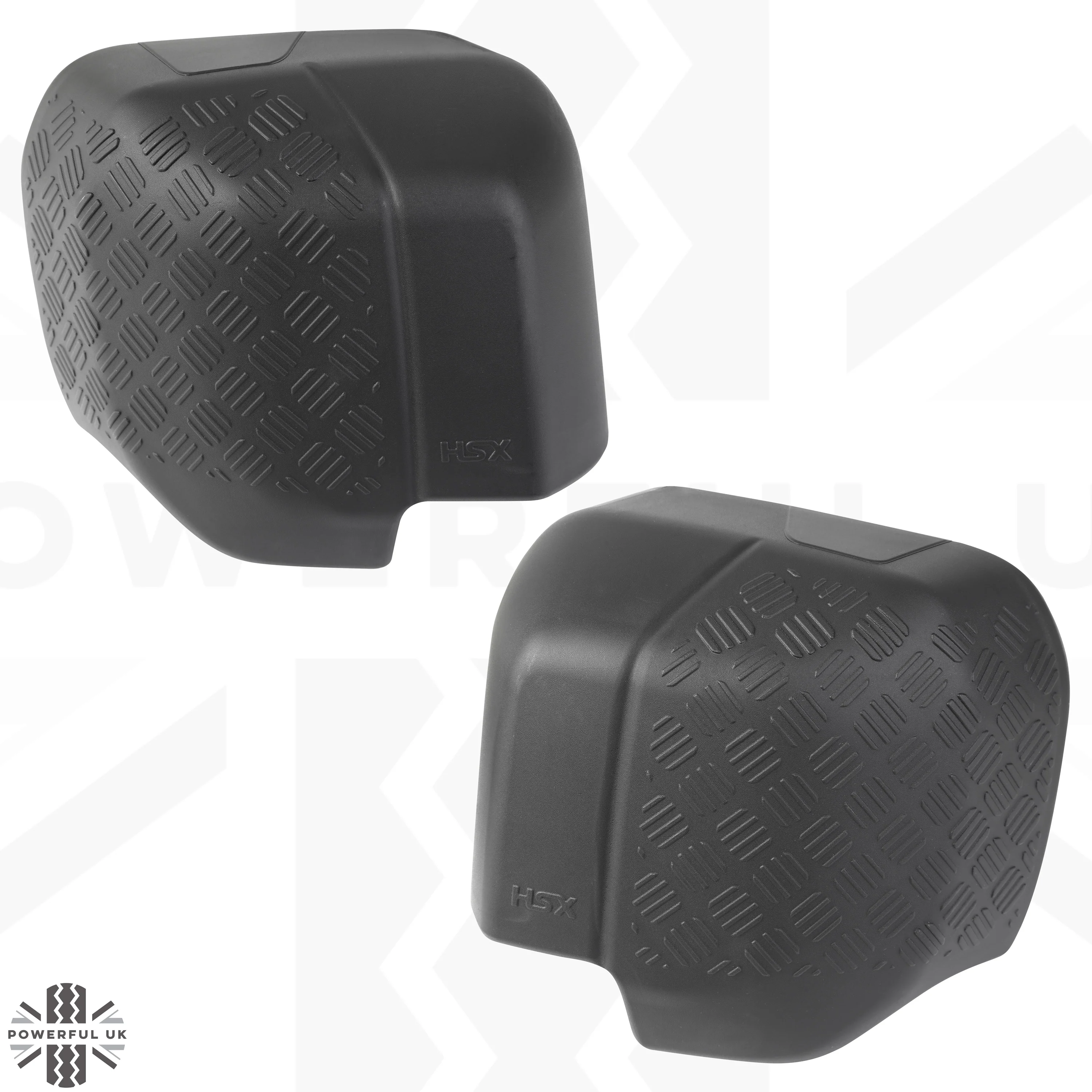 Extended Mirror Covers Chequer Plate  for Land Rover Defender L663 - NO Camera Mount - Image 3