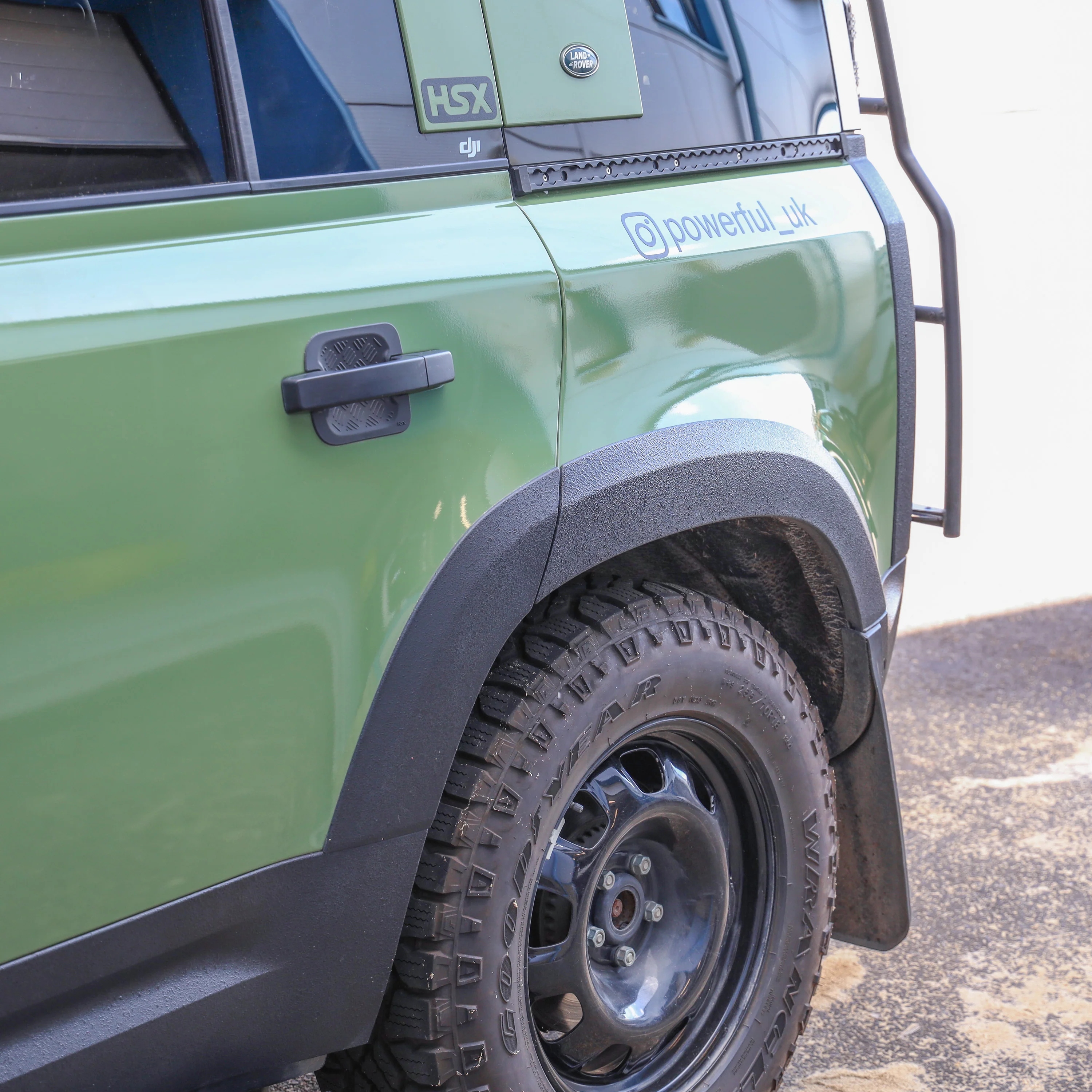 Extended Wheel Arch Set in Raptor Black for Land Rover Defender L663 (110 model) - Image 5