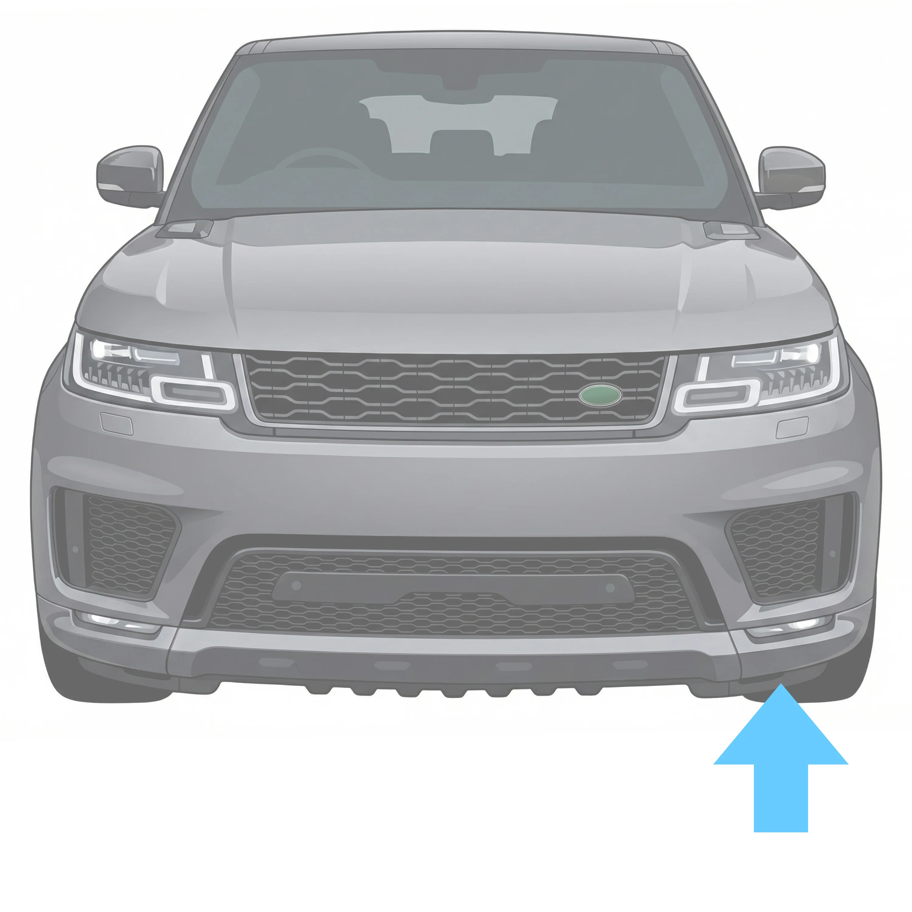 Front Bumper Air Deflector for Range Rover Sport L494 2018 - Left - Image 3