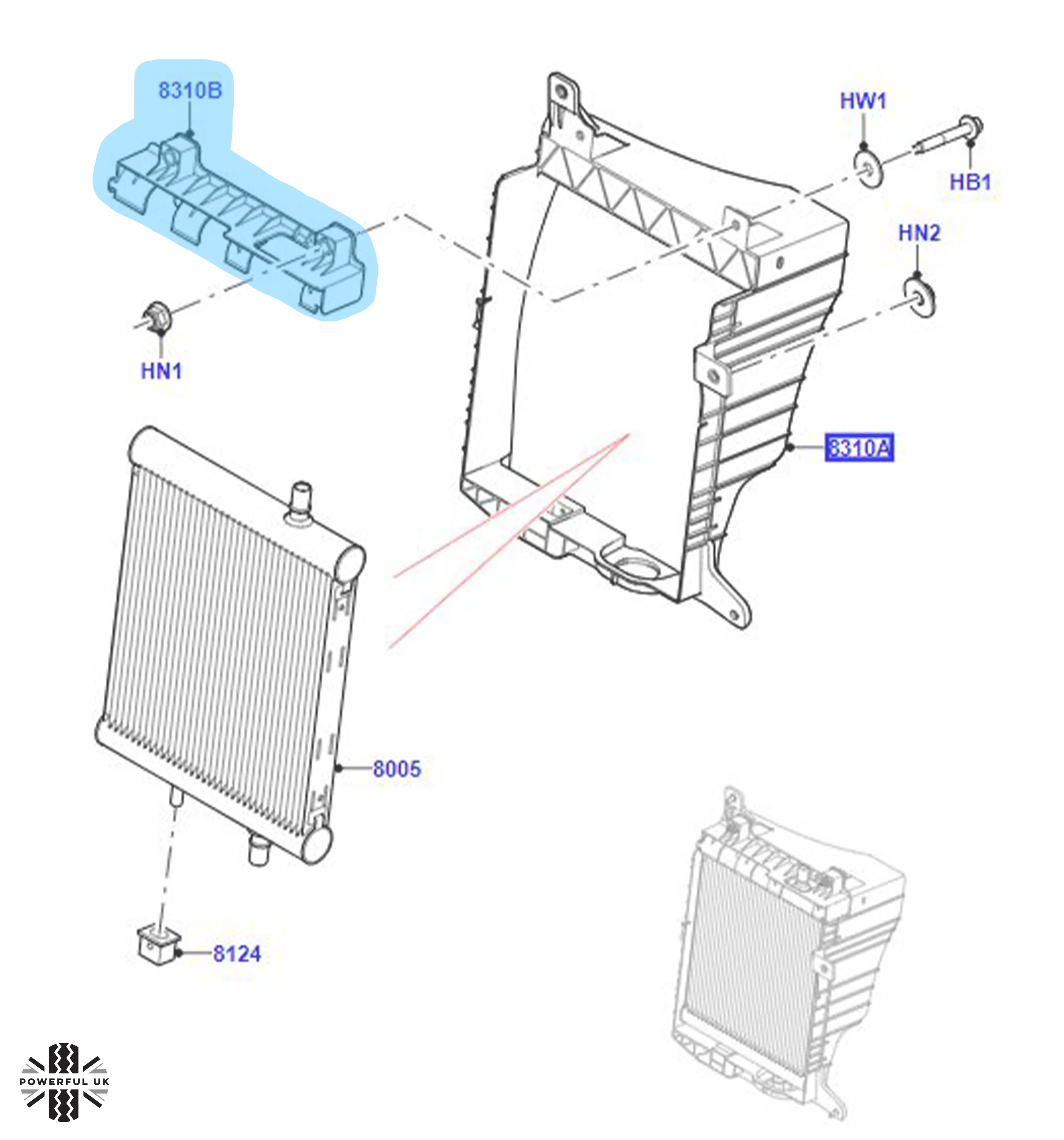 Front Bumper Air Deflector Radiator Bracket for Land Rover Defender L663 - Right - Image 3