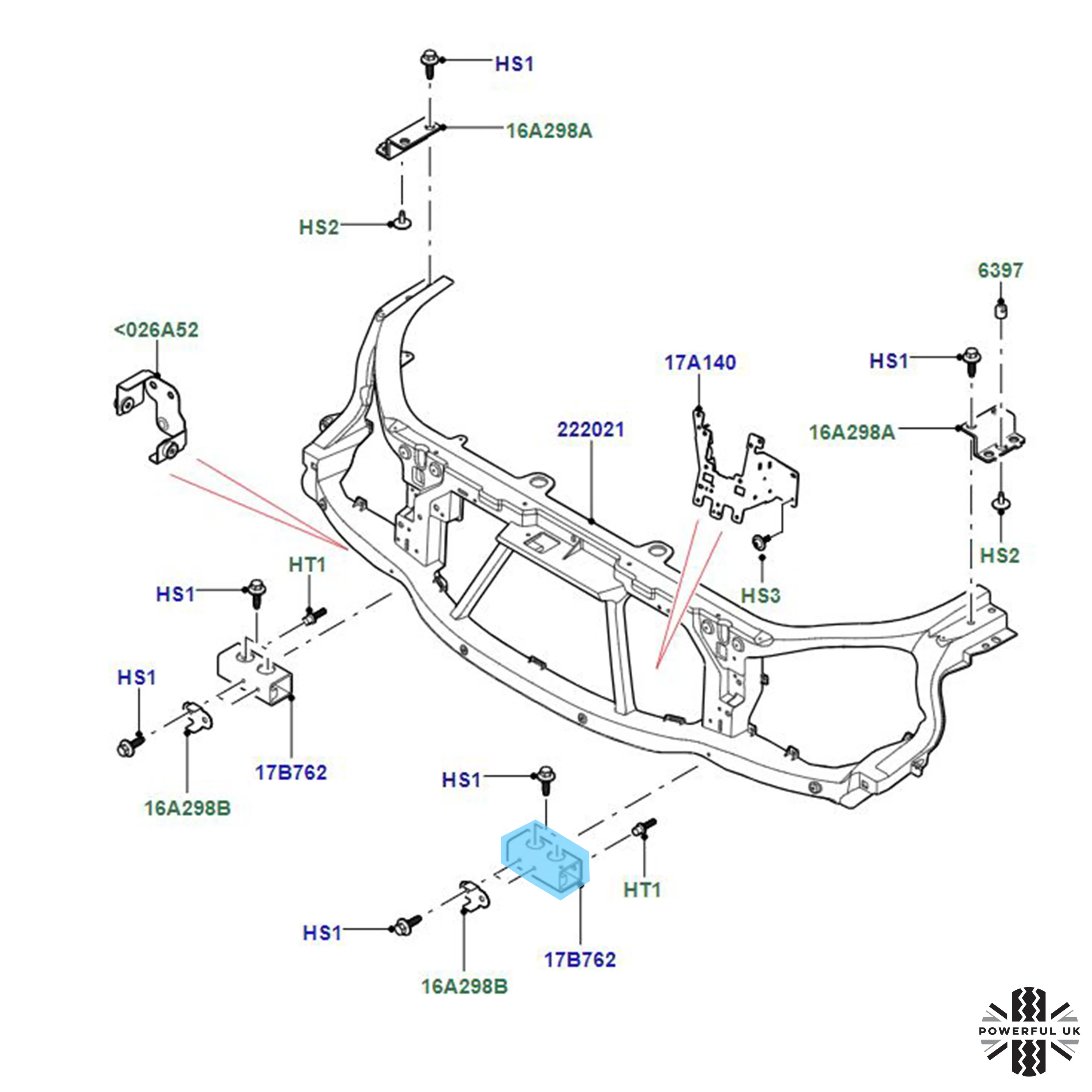 Front Bumper Crash Impact Metal Bracket for Range Rover L405 - Left - Image 6