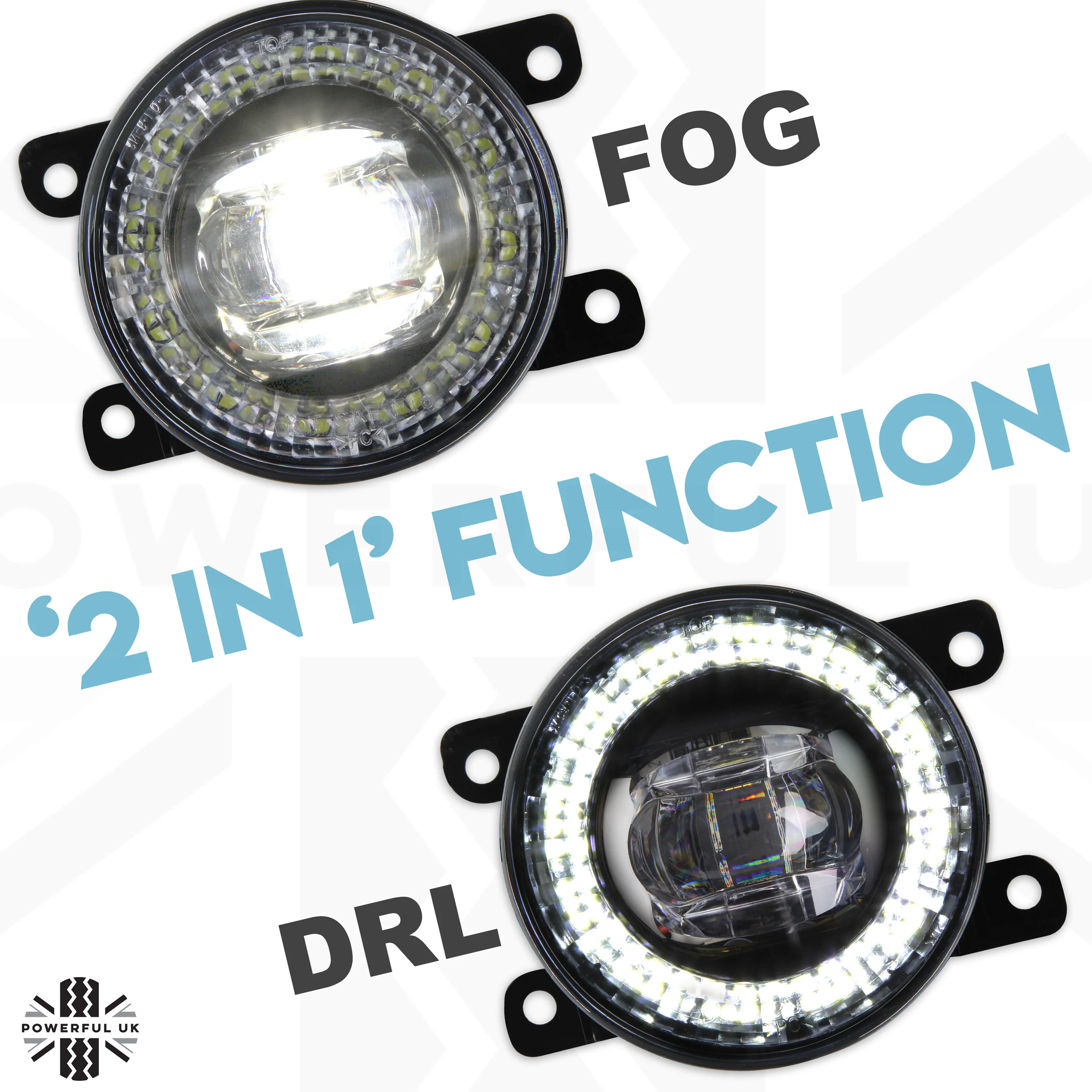 Front Bumper fog & DRL 2 in 1 LED lamps for Range Rover L322 2010 ( Type 5 ) - Image 3