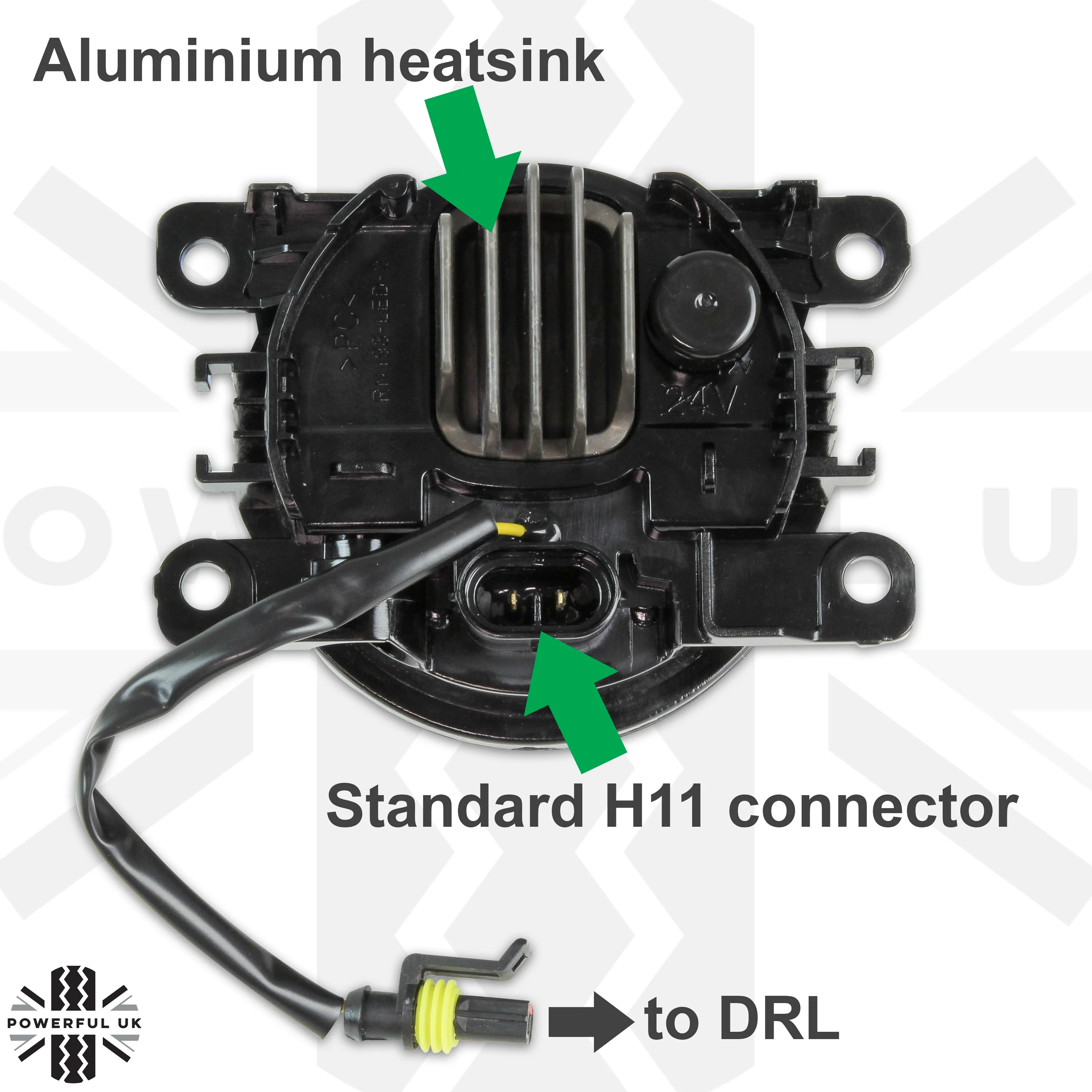 Front Bumper fog & DRL 2 in 1 LED lamps for Range Rover L322 2010 ( Type 5 ) - Image 5