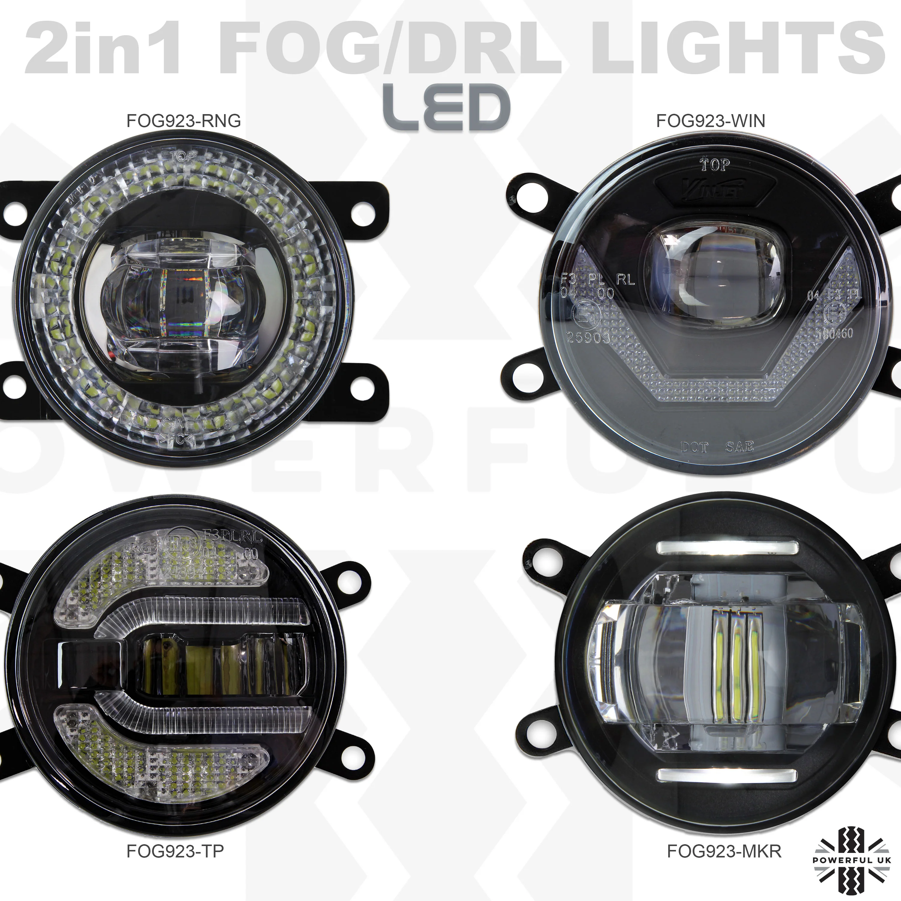 Front Bumper fog & DRL 2 in 1 LED lamps for Range Rover L322 2010 ( Type 5 ) - Image 8