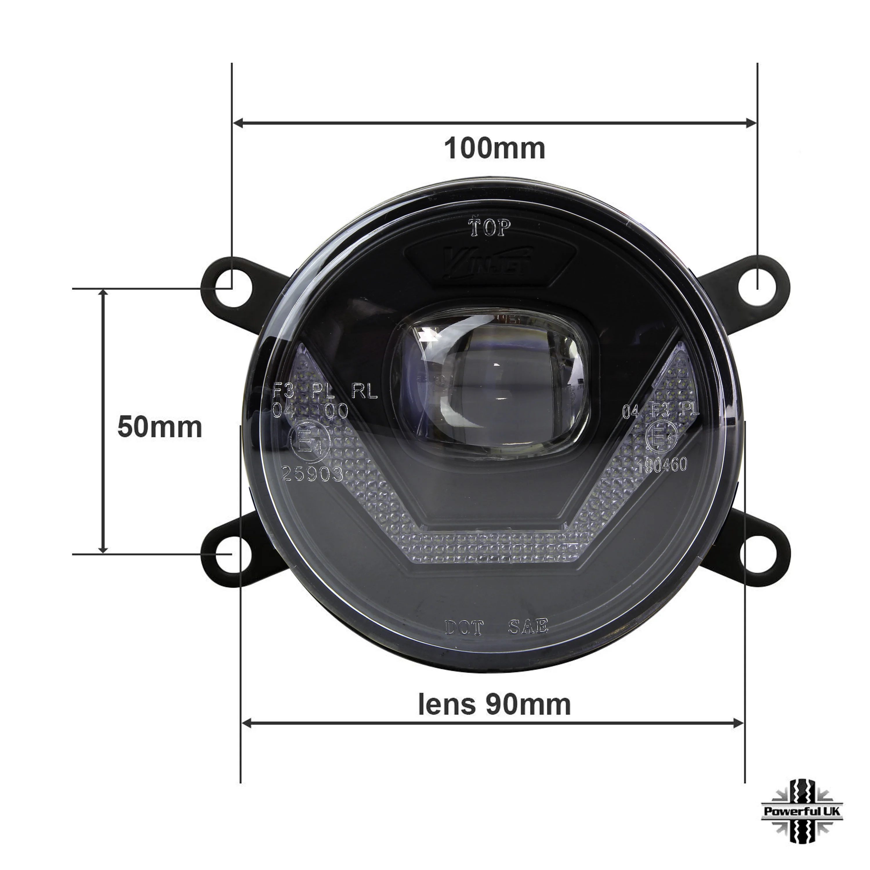 Front Bumper fog & DRL 2 in 1 LED lamps for Range Rover Sport 2010 ( Type 2 ) - Image 4