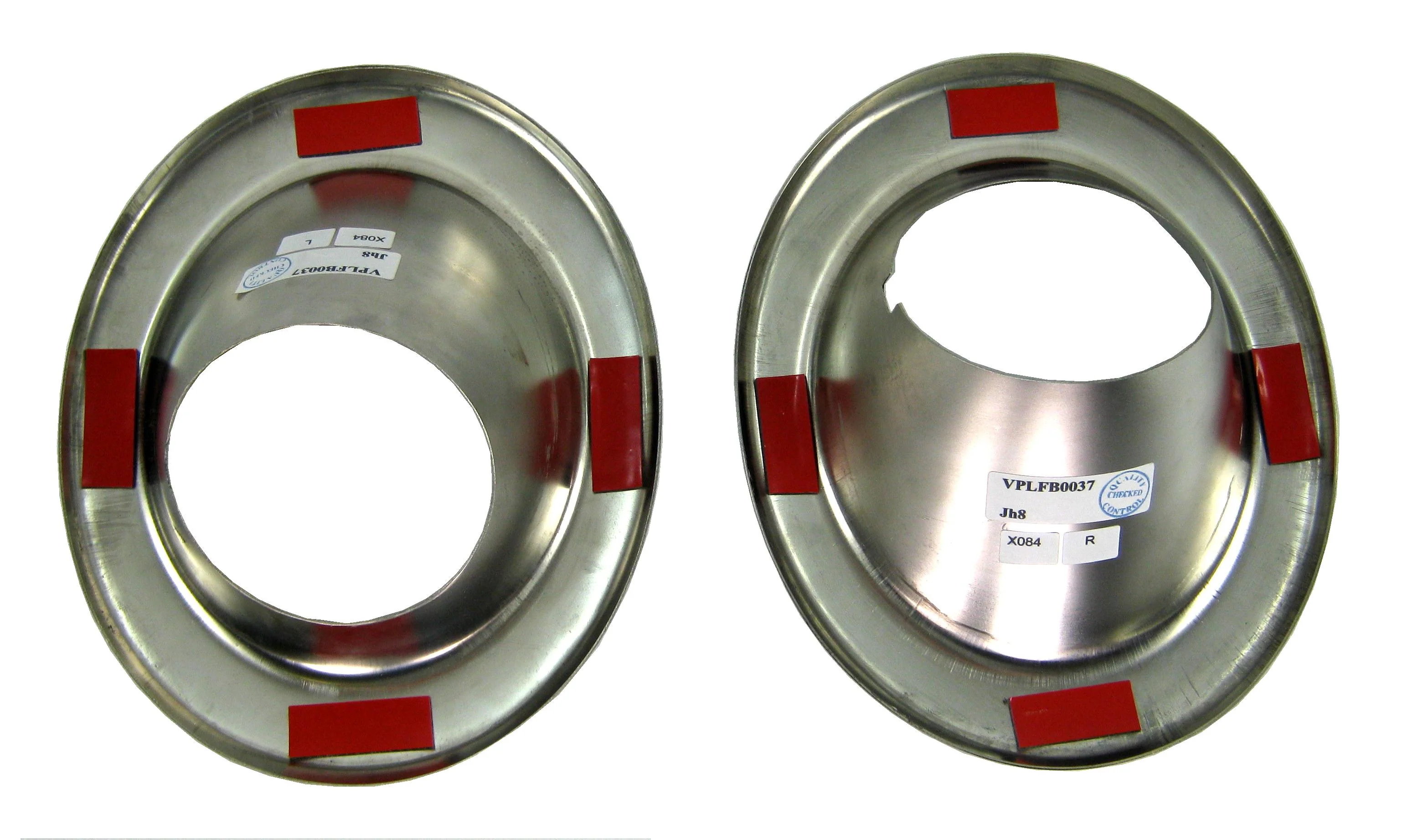 Front Bumper Fog Lamp Covers in Stainless Steel for Land Rover Freelander 2 - PAIR - Image 2