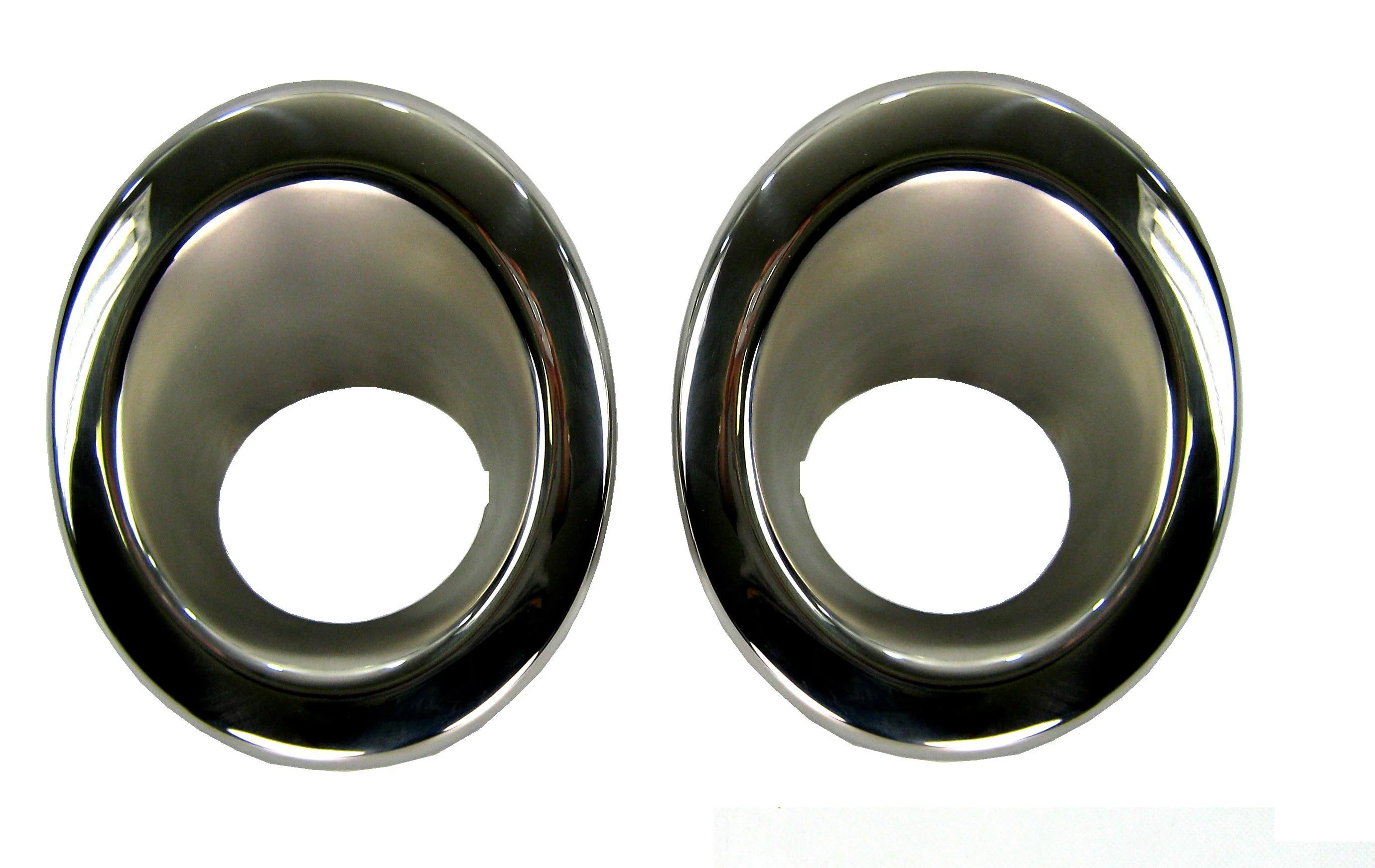 Front Bumper Fog Lamp Covers in Stainless Steel for Land Rover Freelander 2 - PAIR - Image 3