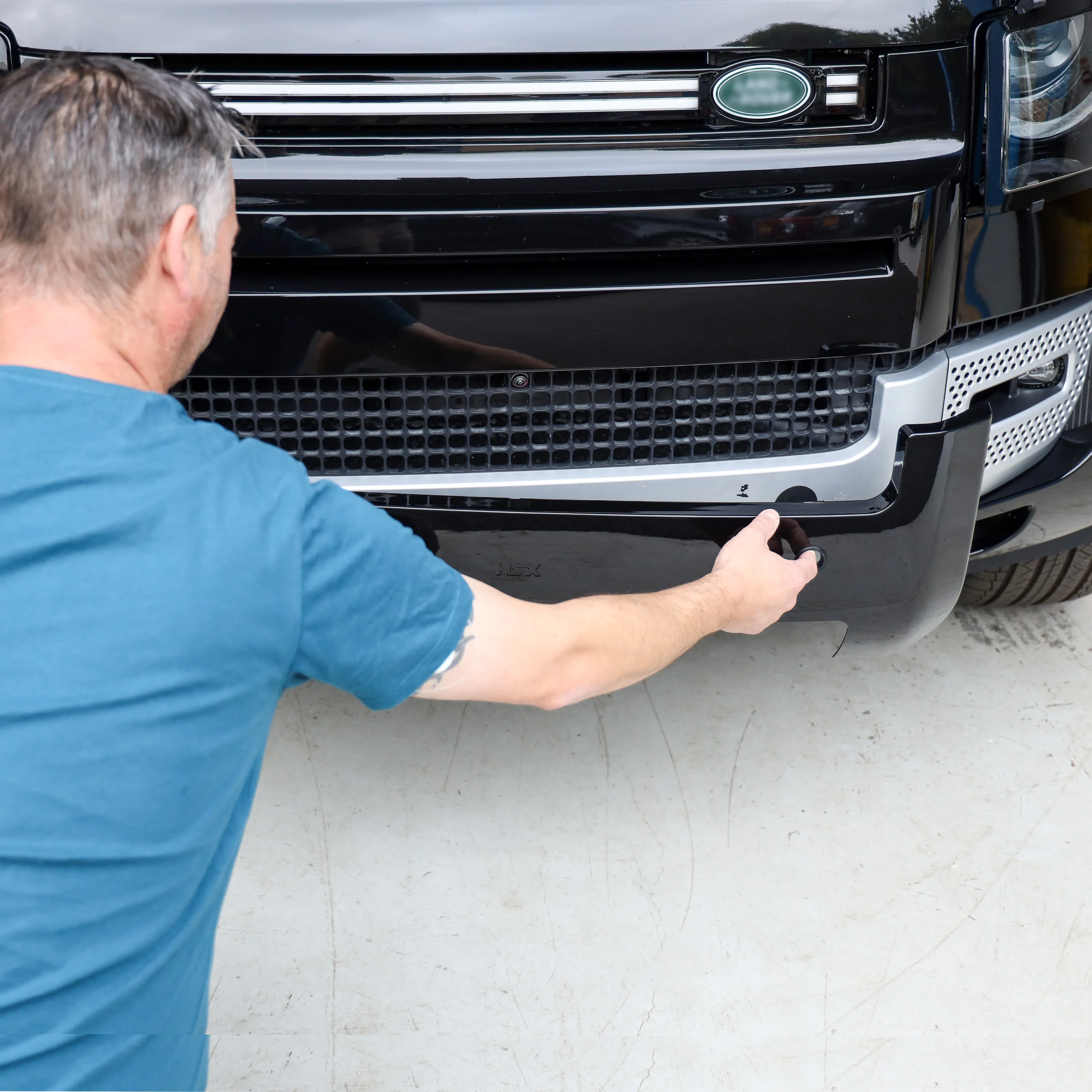 Front Bumper H-Panel Easy-Fit Cover for Land Rover Defender L663 - Satin Black - Image 8