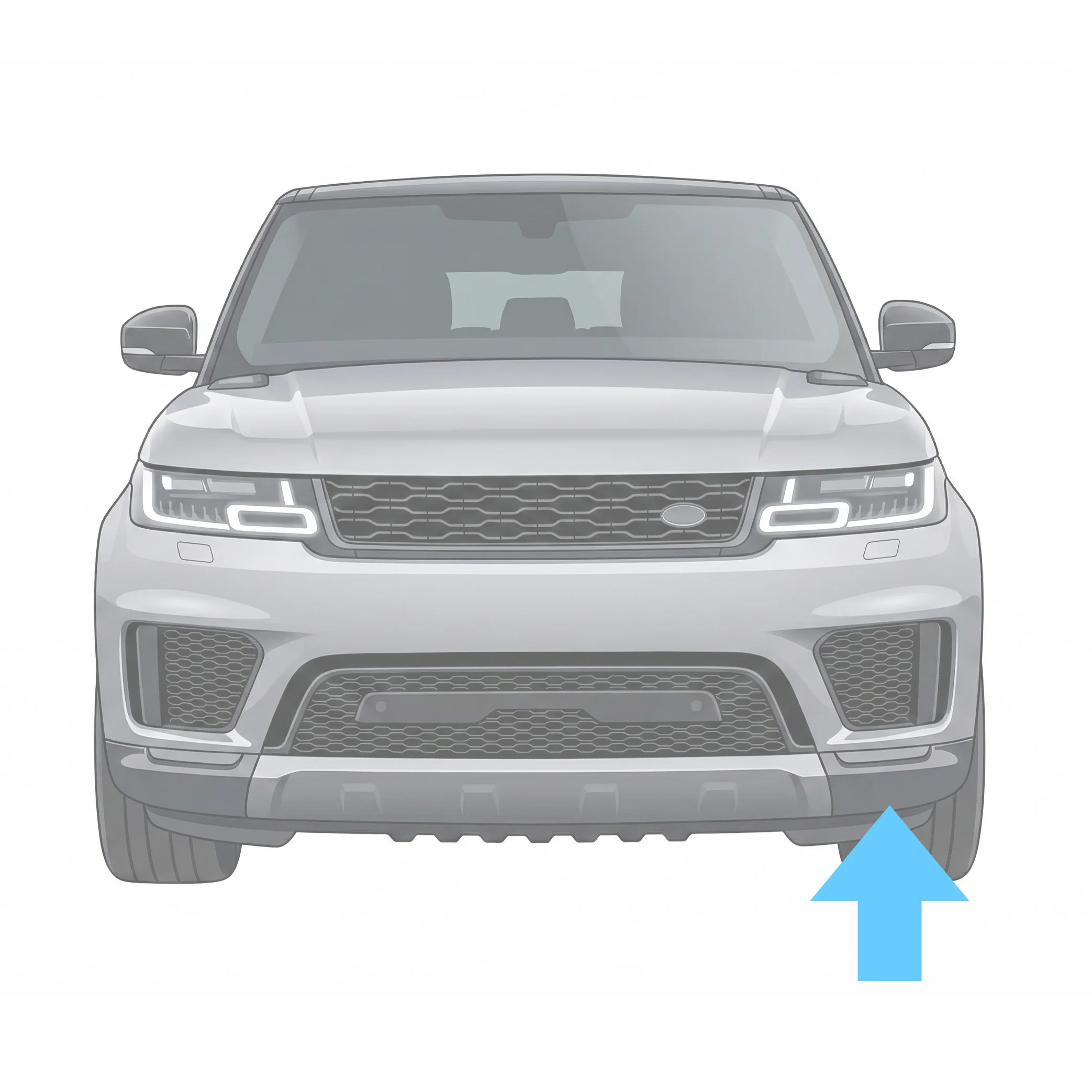 Front Bumper Lower Corner for Range Rover Sport L494 2018 - ABS - Left - Image 4