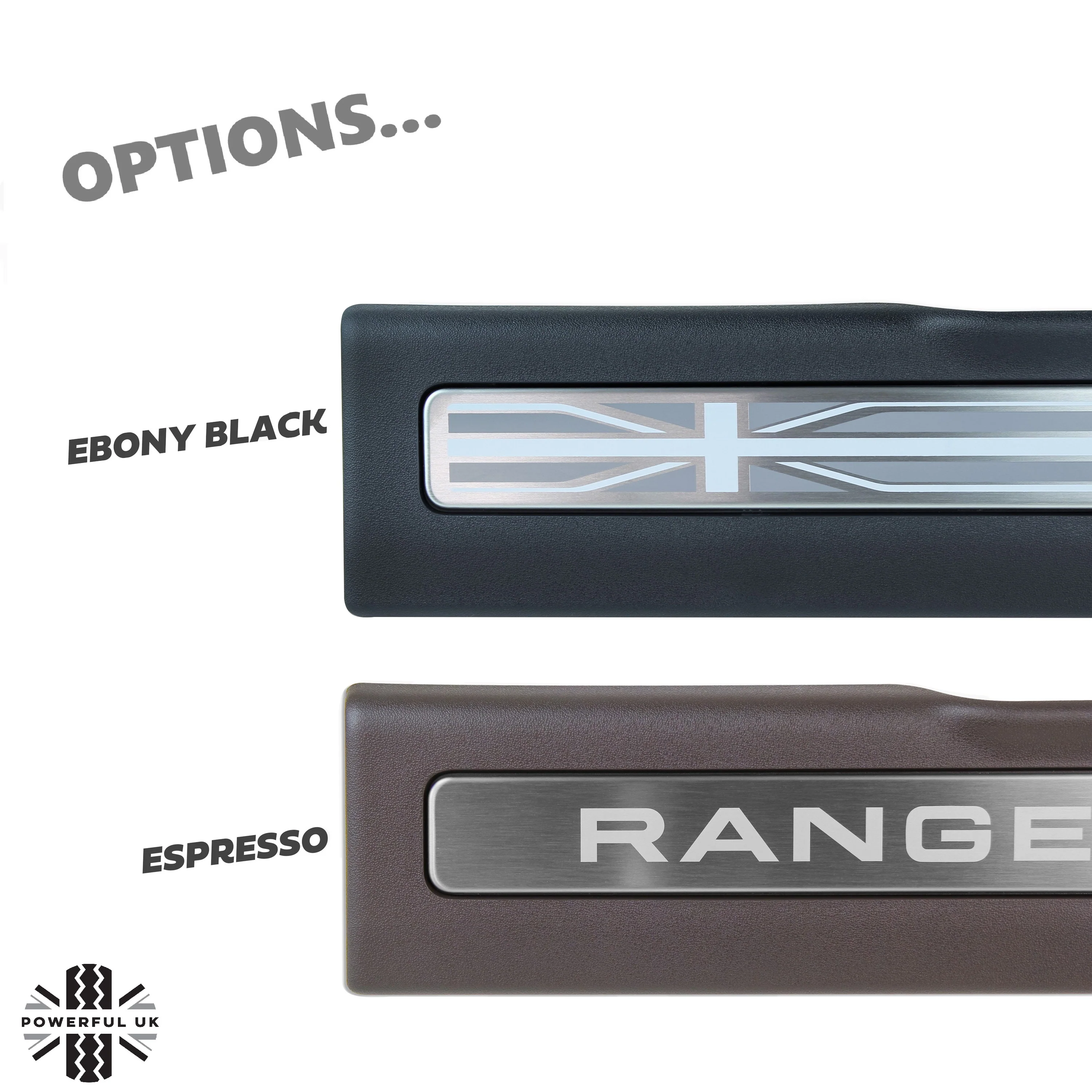 Front Door Scuff Plate Set - Espresso + Brushed Metal for Range Rover Evoque - Image 8