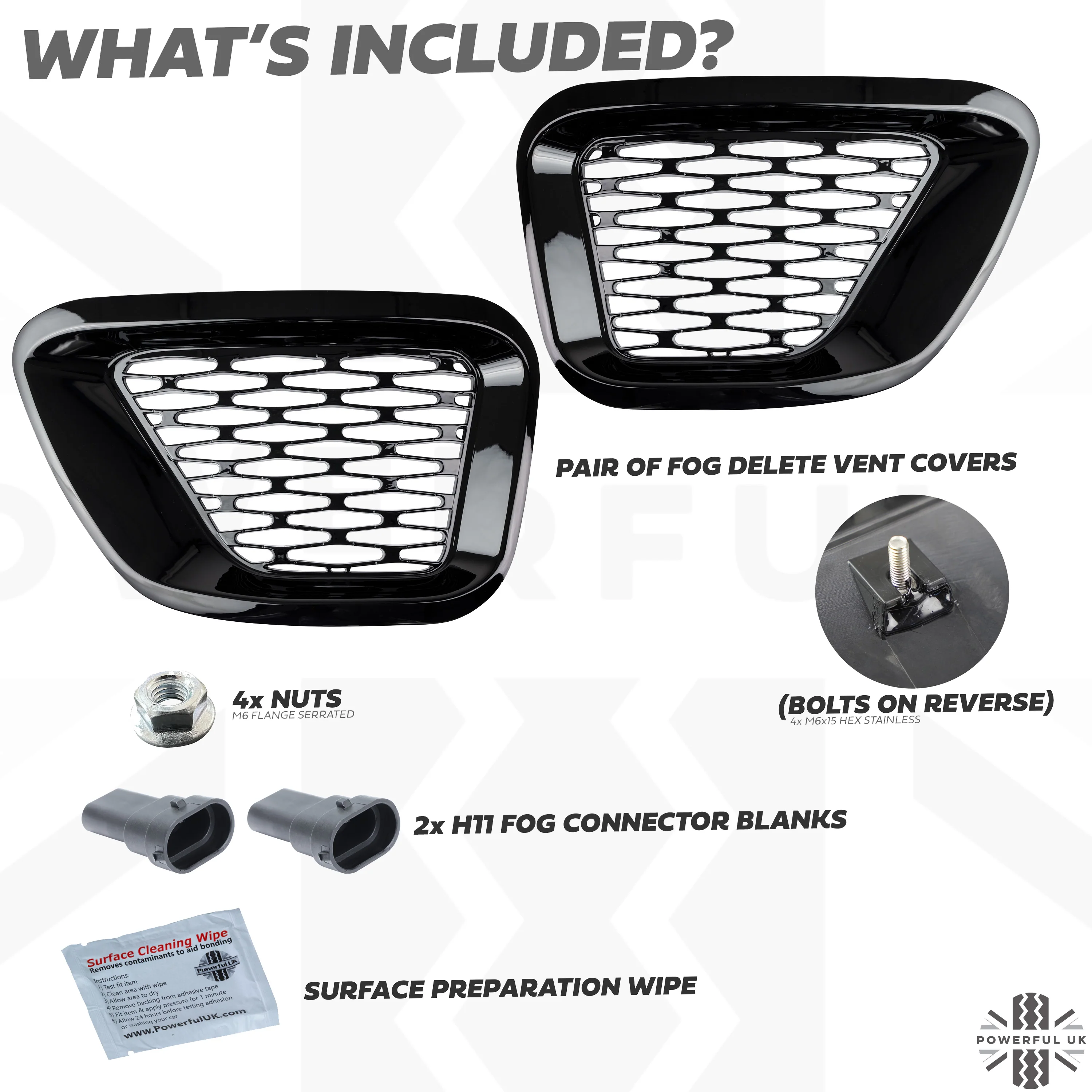 Front Fog Delete 'Vent Covers' for Range Rover Sport L494 2014-17 - Image 3