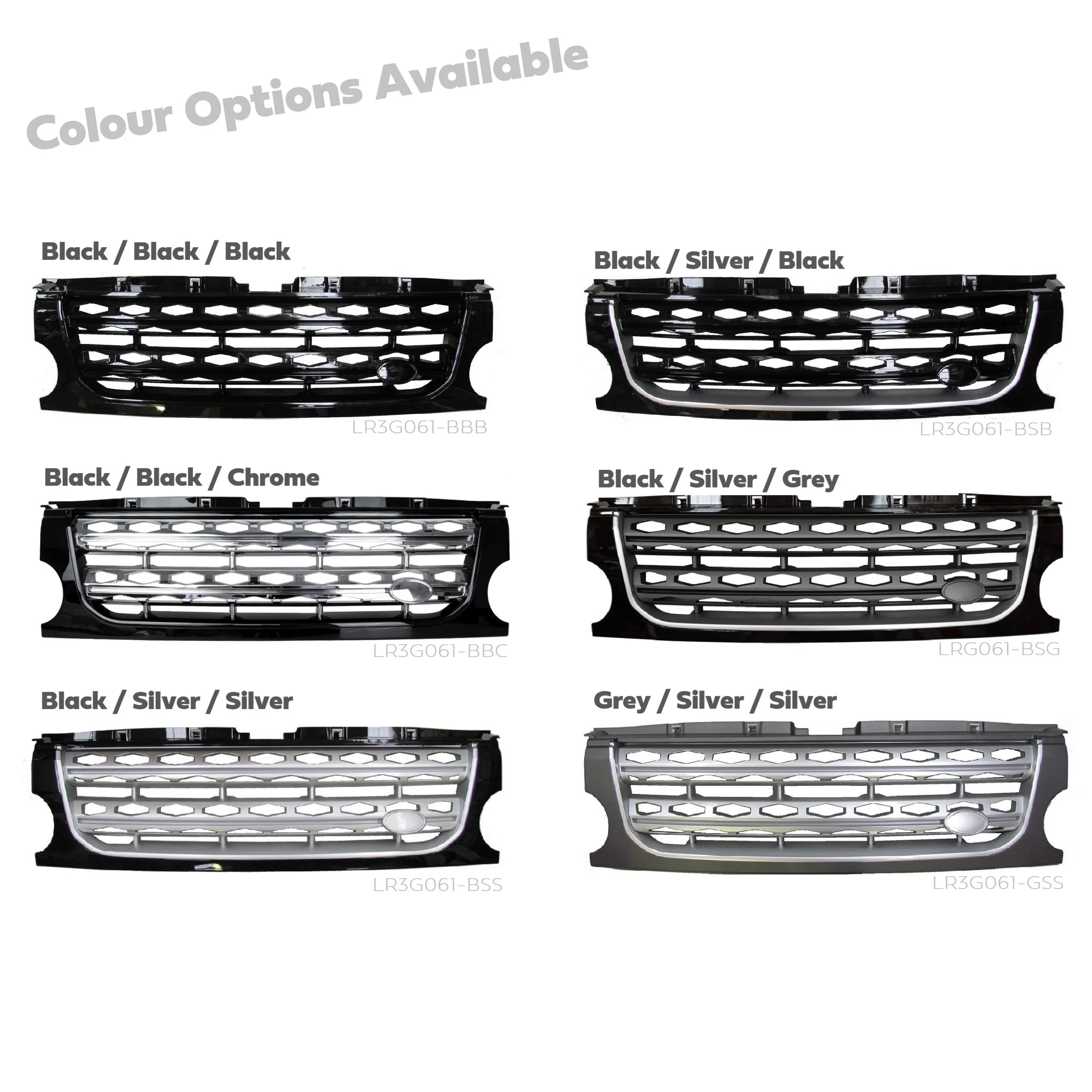 Front Grille for Land Rover Discovery 3 - Disco 4 look - Full Black - Image 4